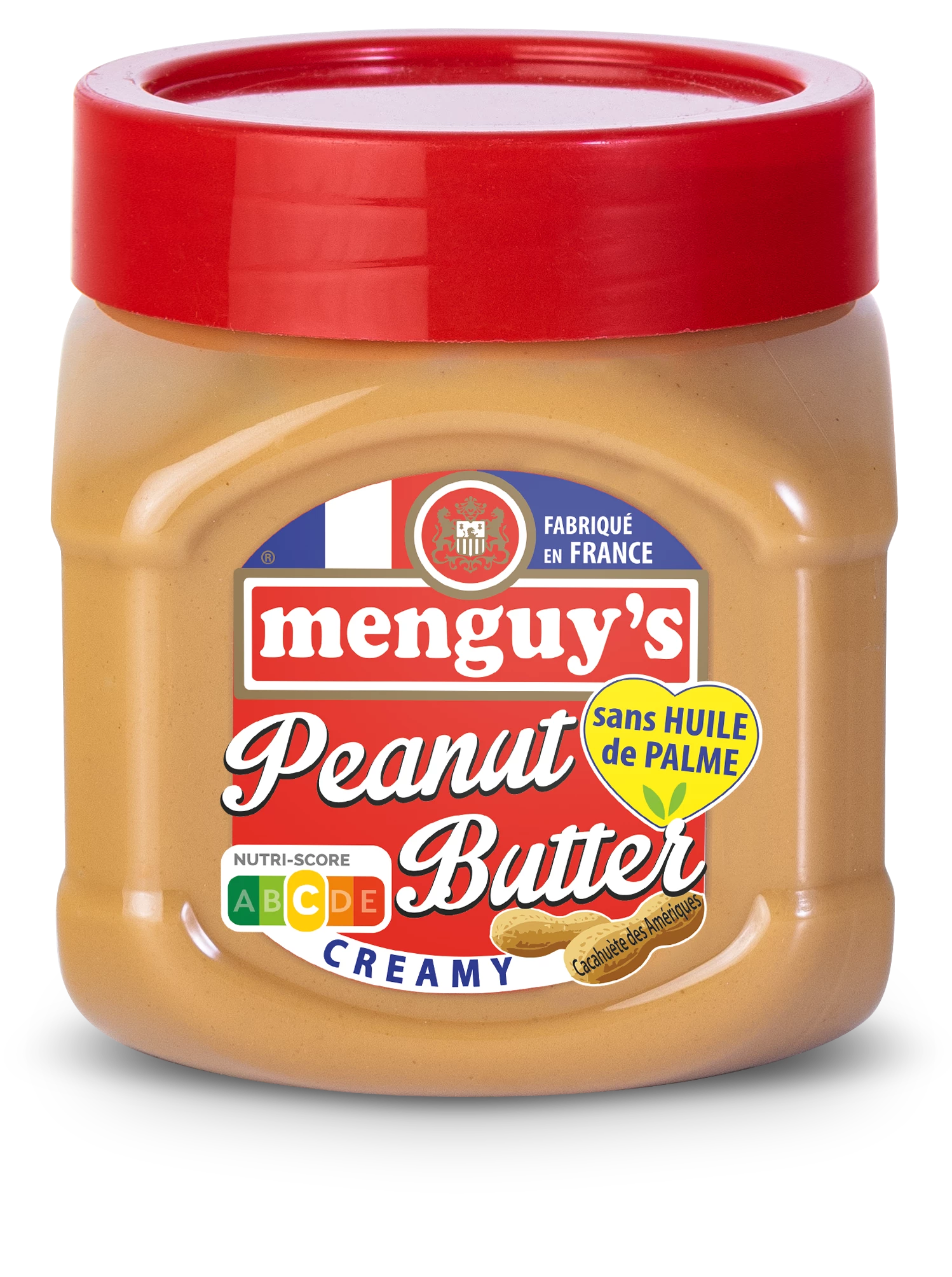 Manteiga de amendoim cremosa sem óleo de palma, 454g - MENGUY'S