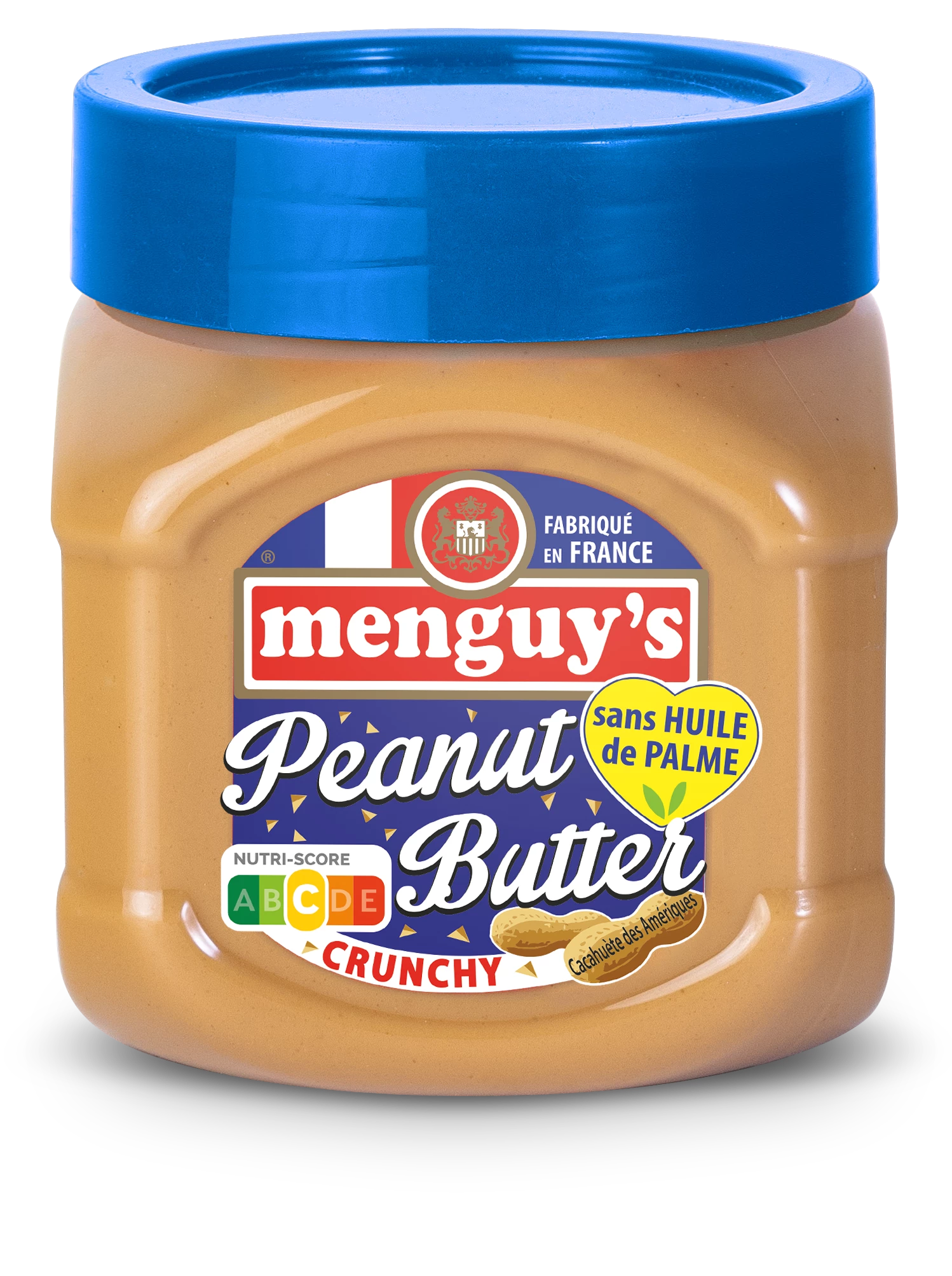 Manteiga de Amendoim Crocante Sem Óleo de Palma, 454g - MENGUY'S