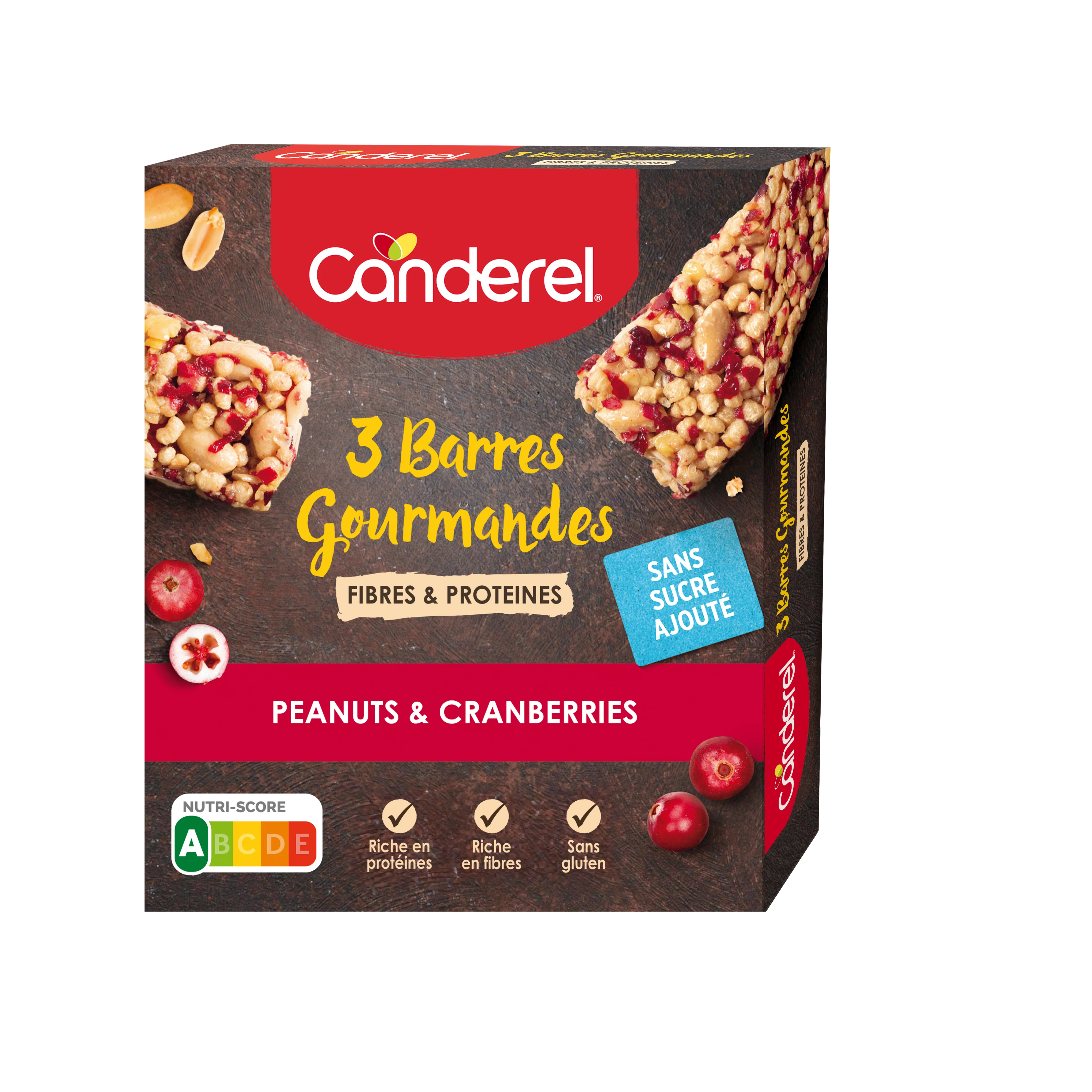 Barre céréales cranberries et peanuts - CANDEREL