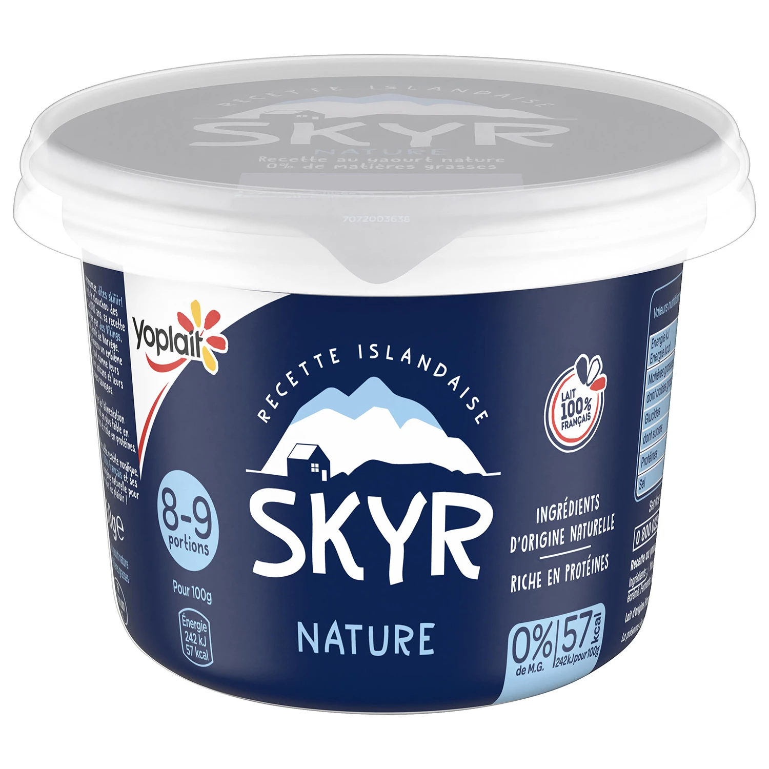 Yaourt Protéiné Nature 0% Mg Skyr 850g - Yoplait