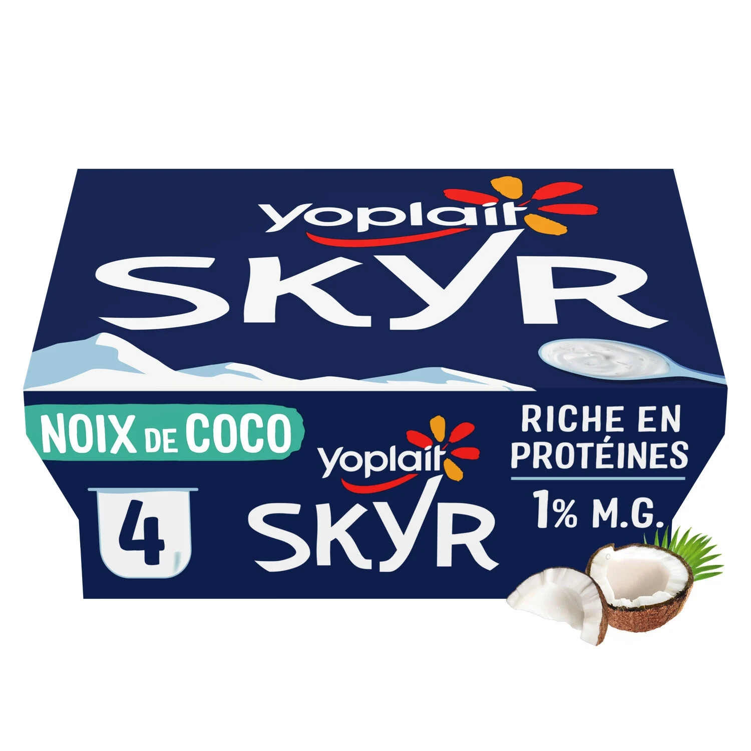 Yaourt Protéiné Coco 1% Mg Skyr 4x100g - Yoplait
