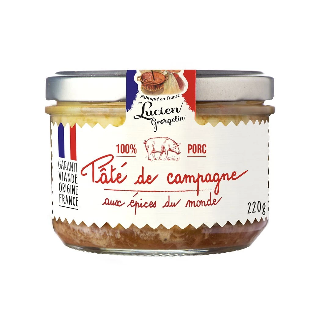 Country Pâté With Spices From Around the World 220g - LUCIEN GEORGELIN