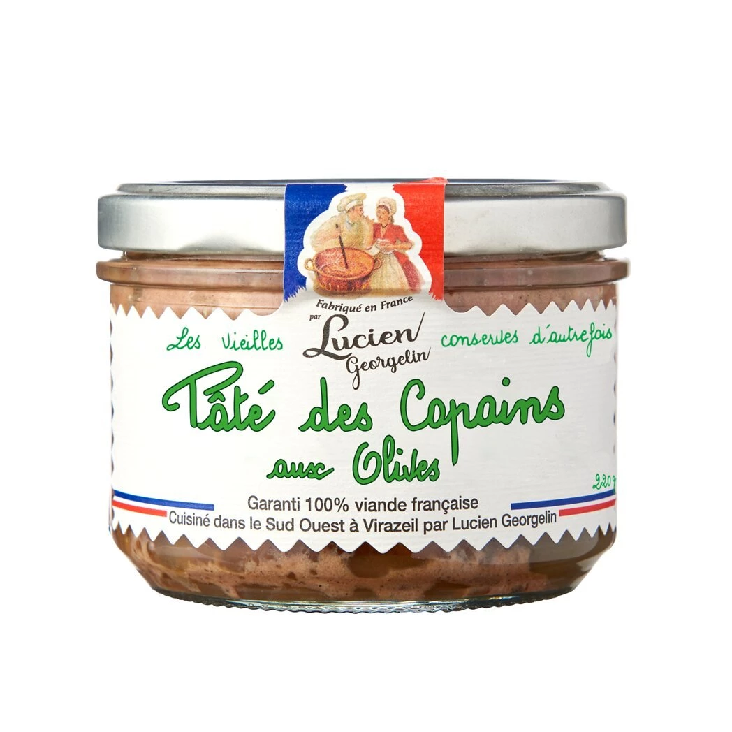 Pâté Des Copains With Olives 220g - LUCIEN GEORGELIN