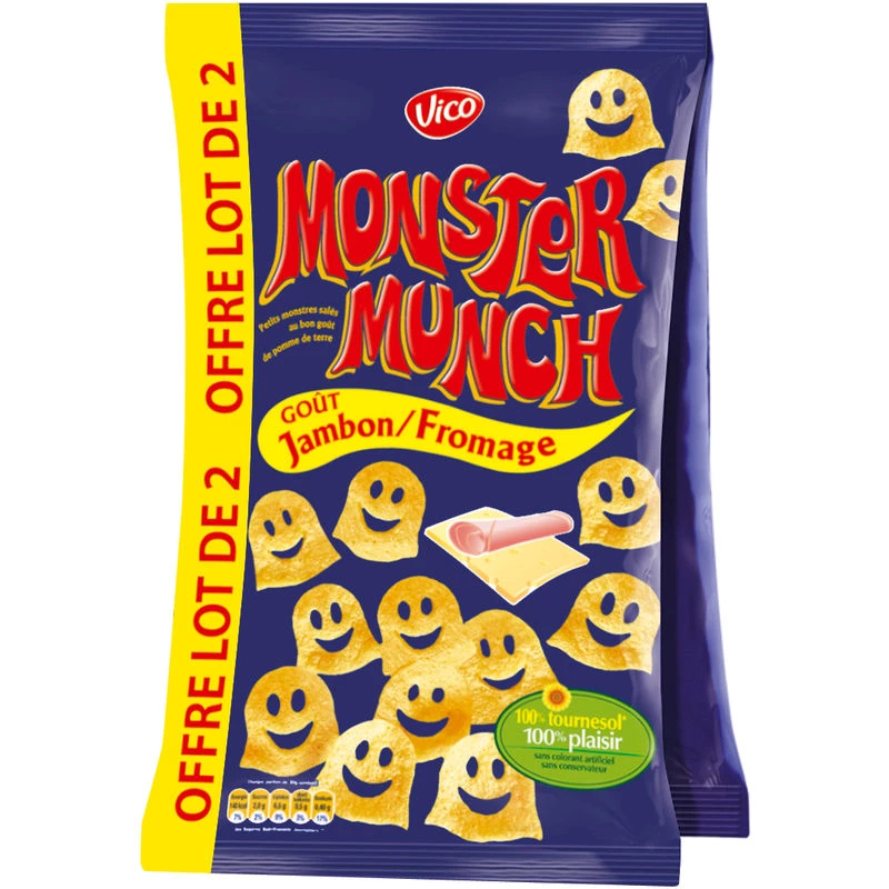 Großhändler Monster Munch jambon/fromage 2x85g - Vico