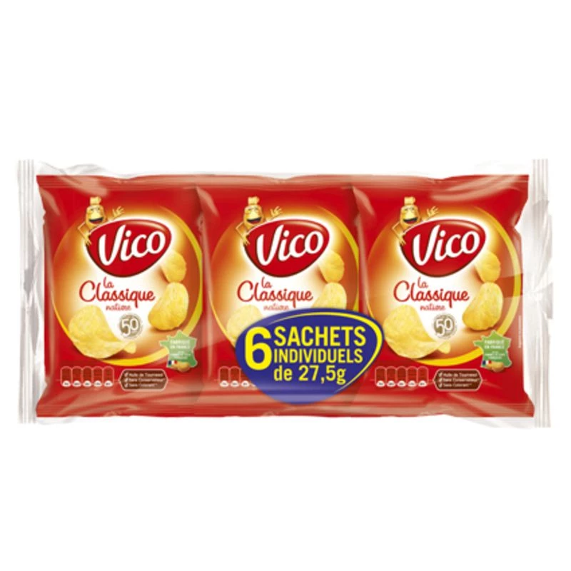 Classic Natural Chips, 6x27.5g - VICO