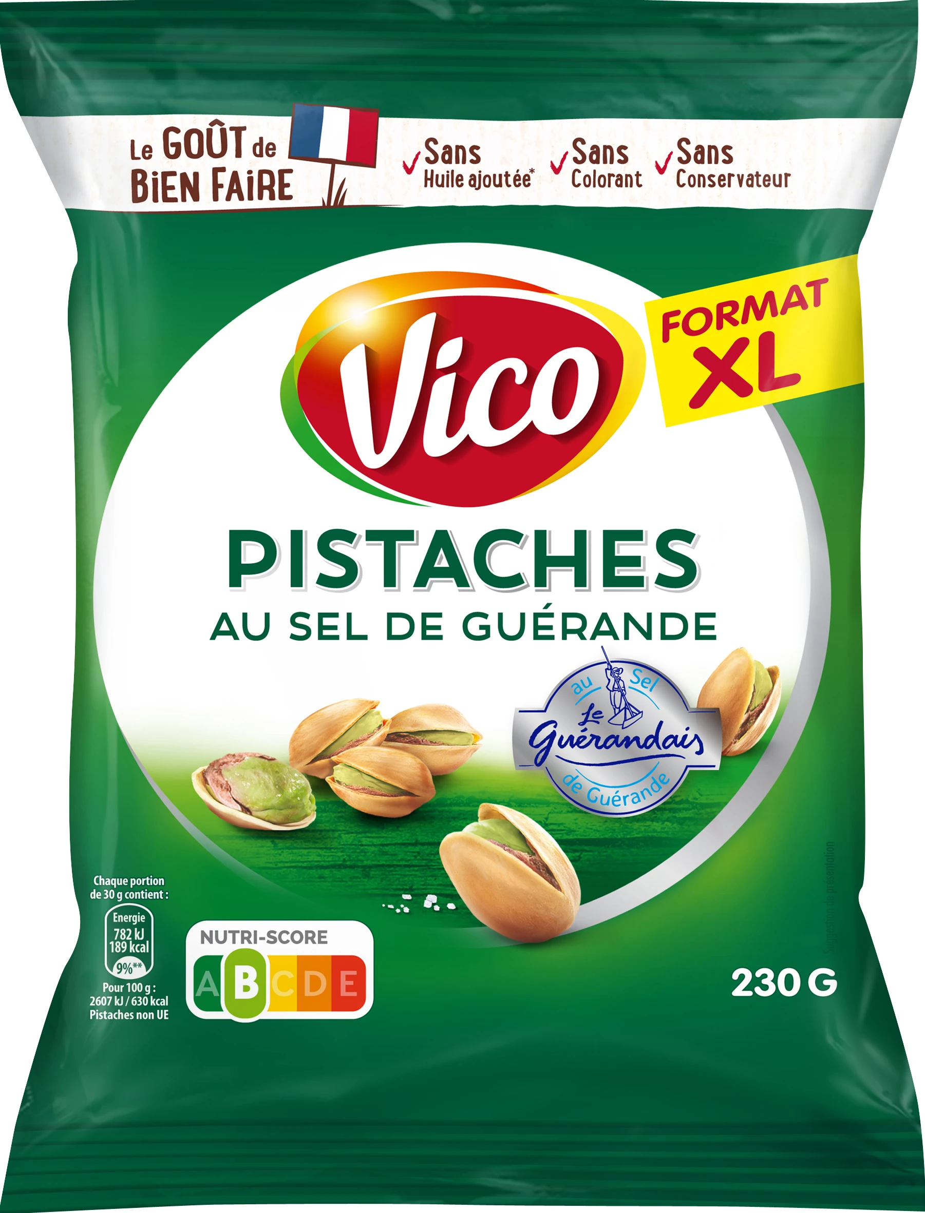 Pistachios with Guérande Salt, 230g - VICO