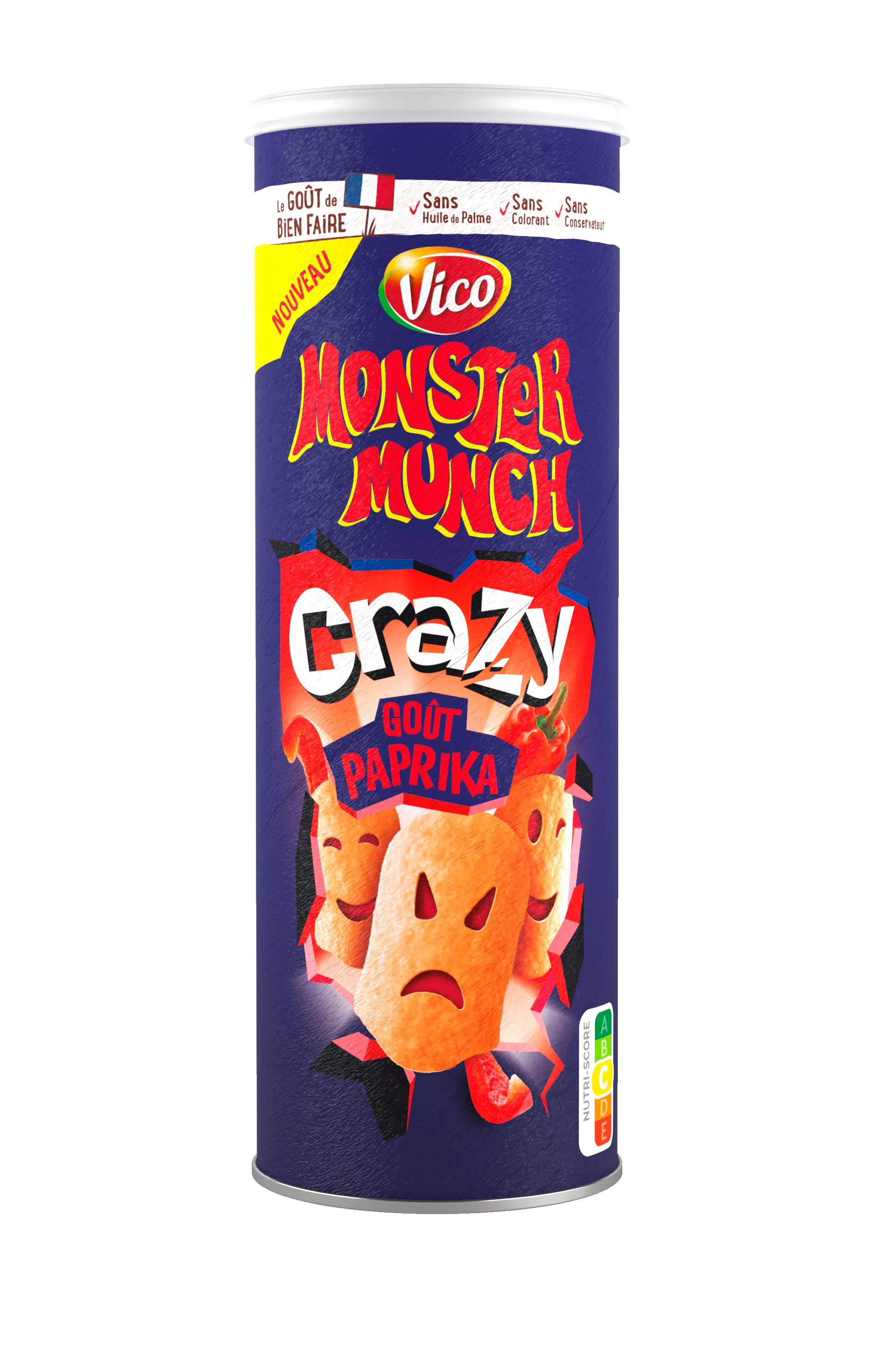 MONSTER MUNCH CRAZY Chips Paprika Flavor Tiles, 150g - VICO