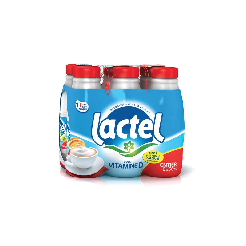 Whole milk 6x50cl - LACTEL