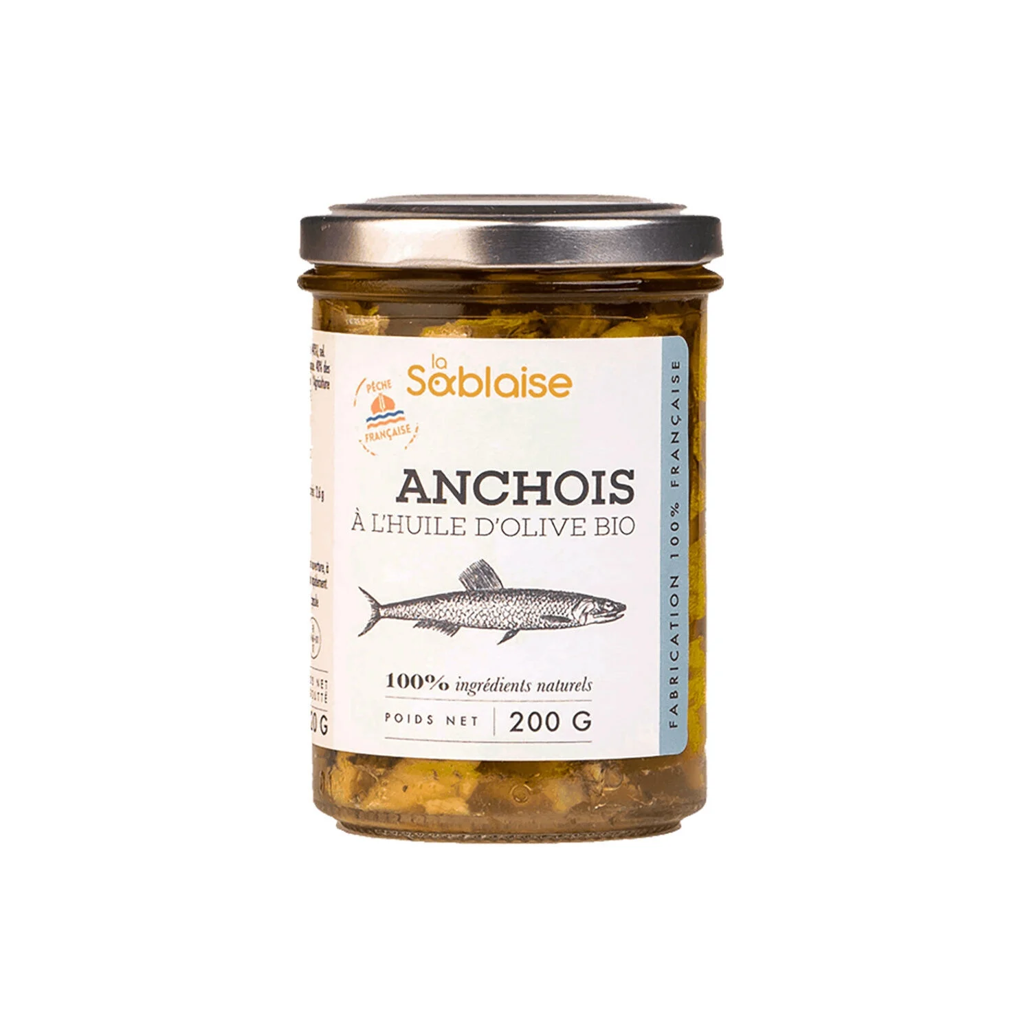 120g Anchois A Huile Olive Bio