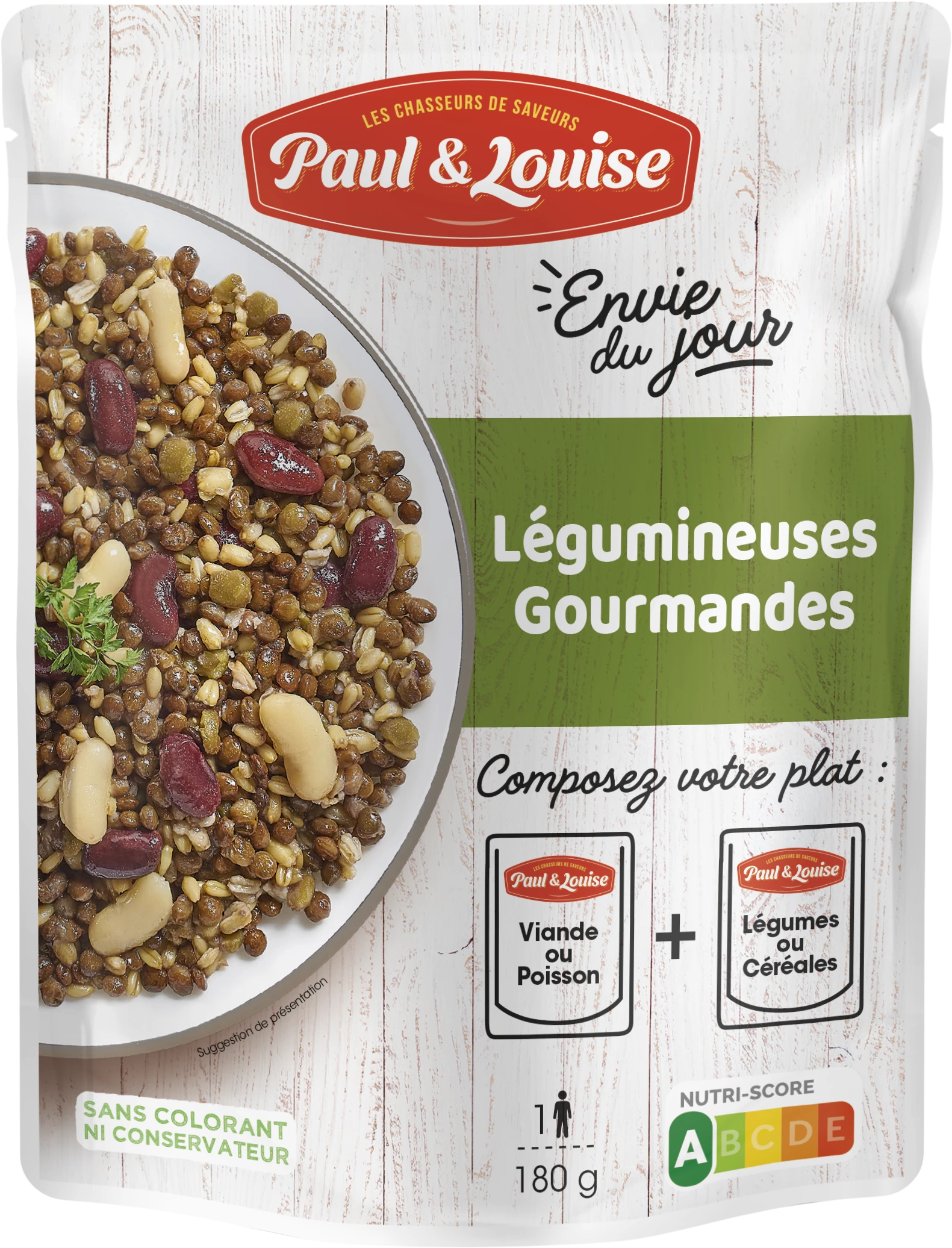 Légumesumineuses Gourmandes, 180g - PAUL & LOUISE