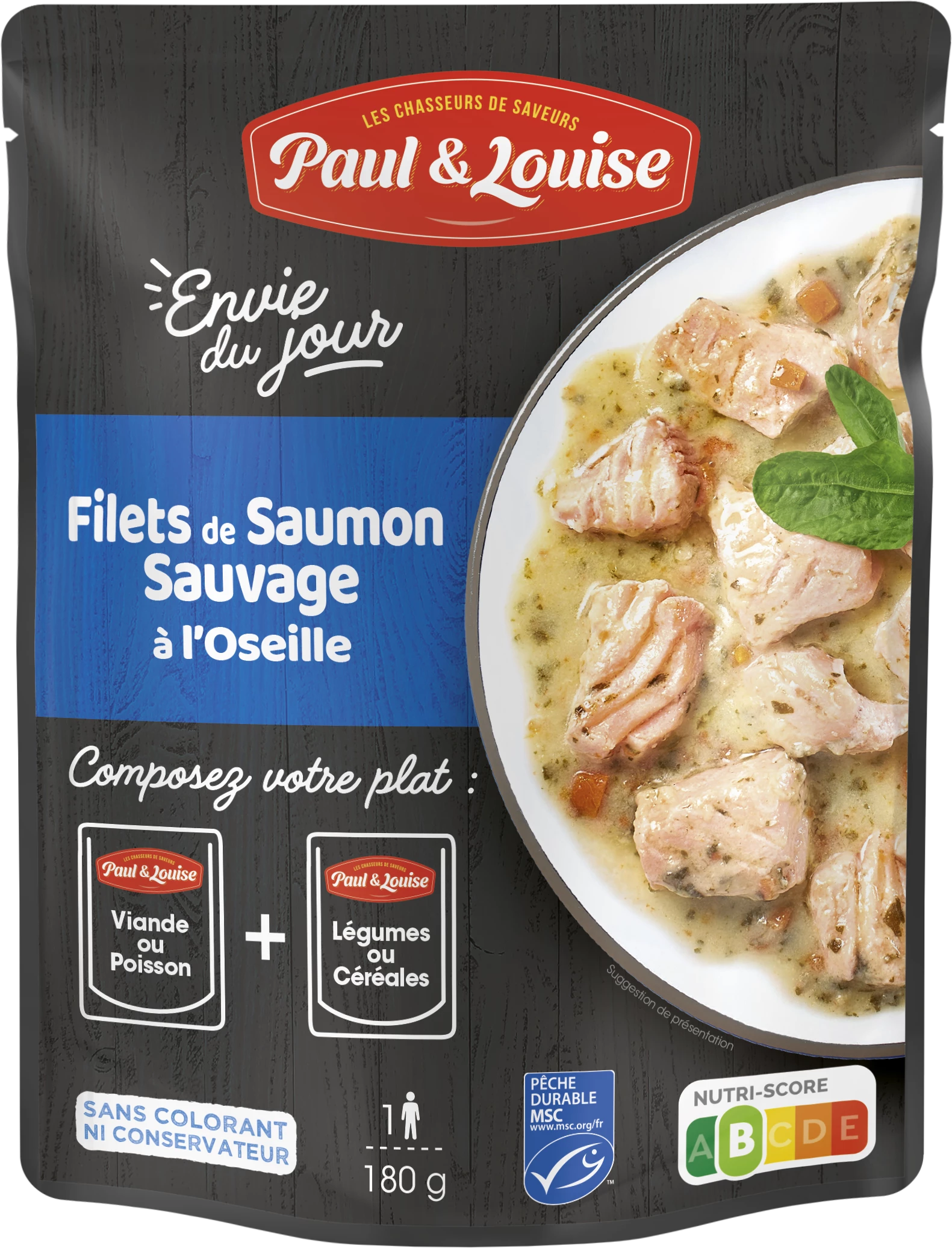 Filet Saumon  Sauvage à l'Oseil le, 180g PAUL & LOUISE