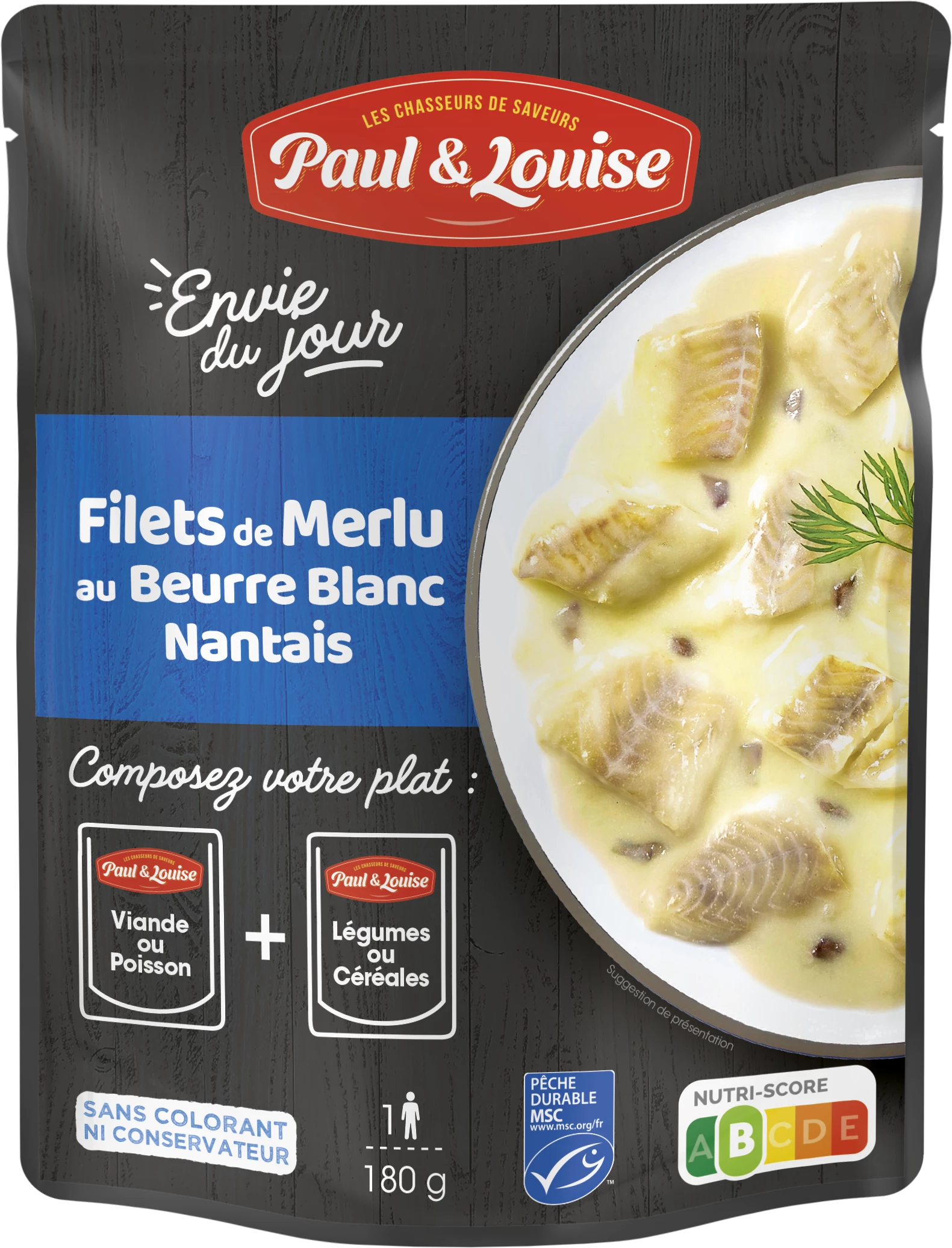 Filet Merlu Beurre Blanc, 180g -  PAUL & LOUISE