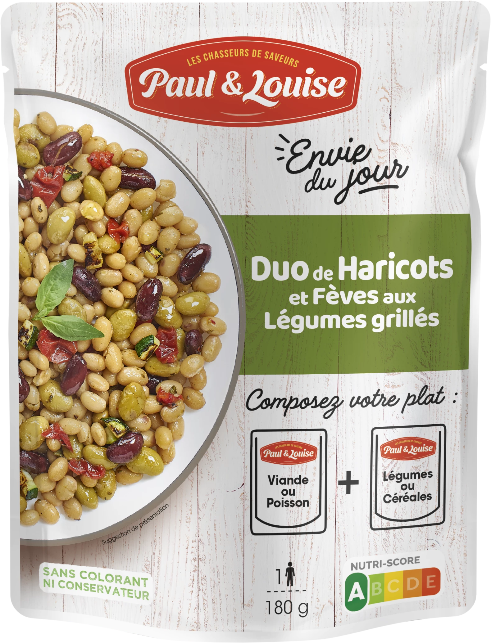 Duo Haricot Et Fèves aux Légumes,  180g - PAUL & LOUISE
