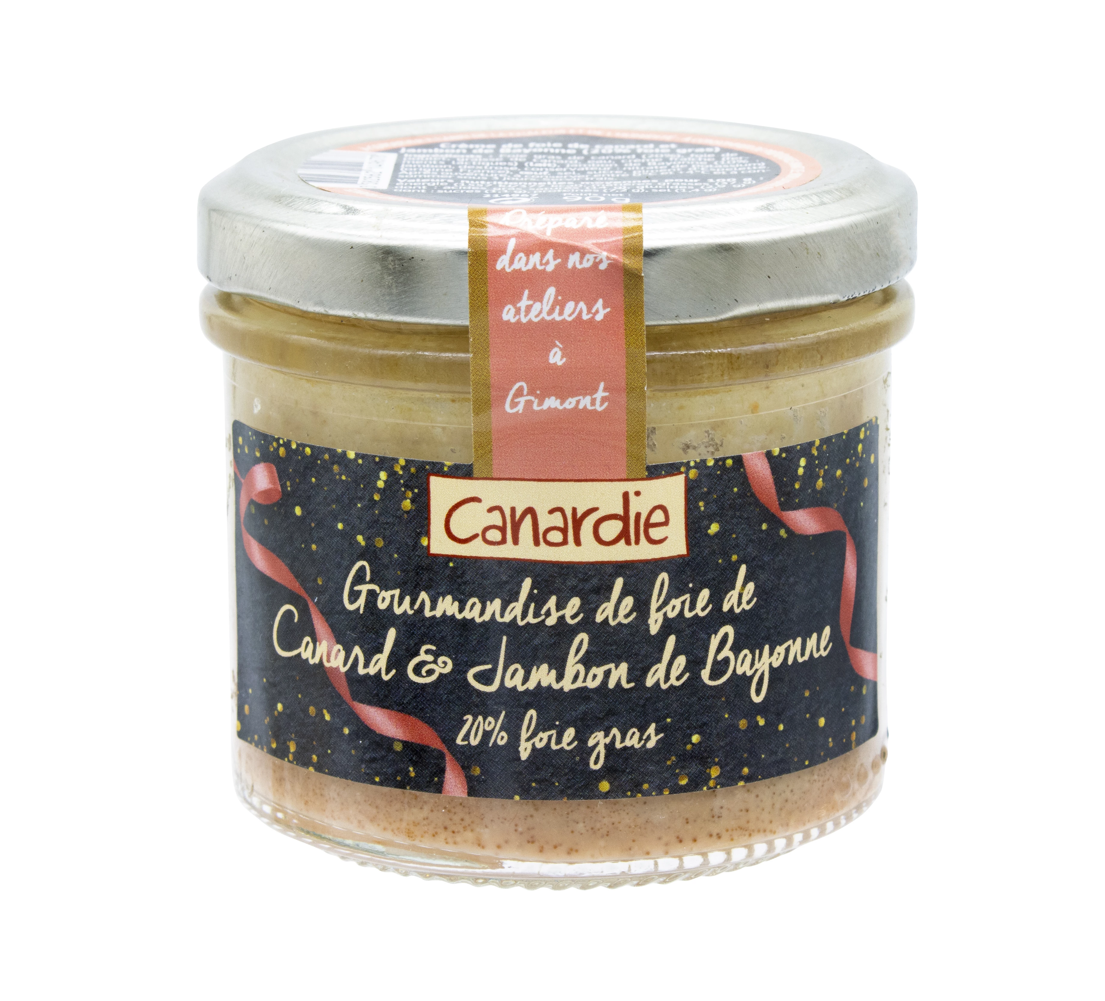 Gourmand de Foie de Canard et Jambon de Bayonne, 90g  - CANARDIE