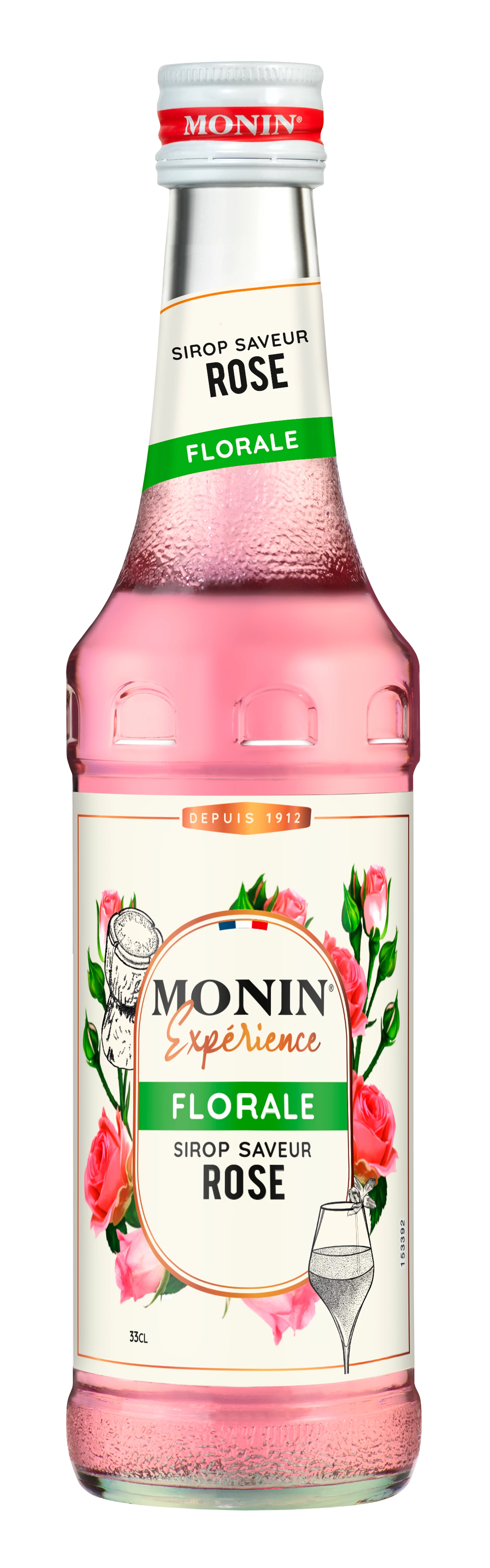 Sirop Gourmet Aromatisé à la Rose; 33cl - MONIN