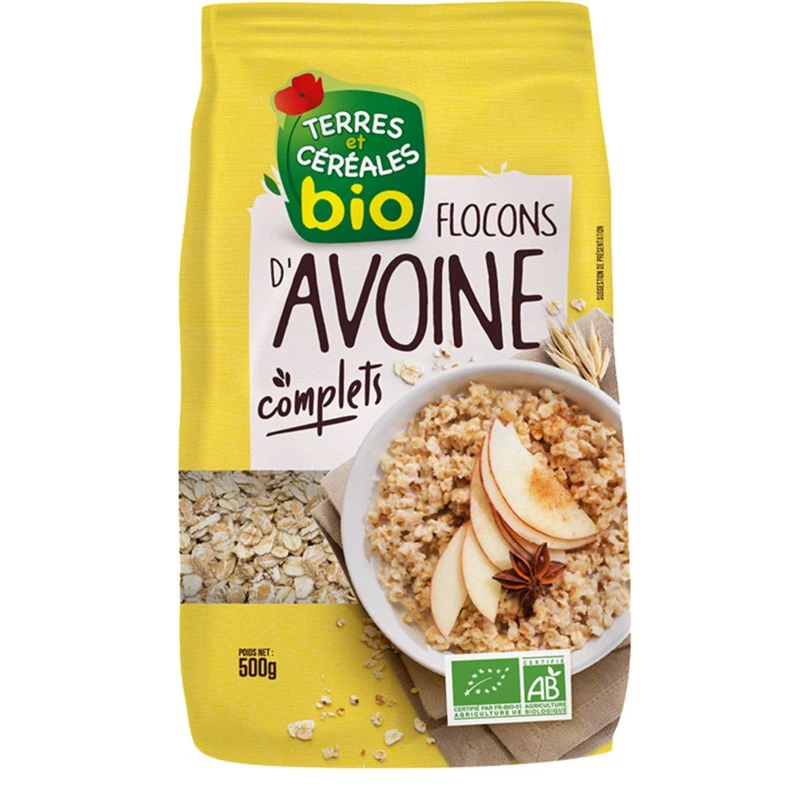 Organic whole oat flakes 500g - TERRES ET CÉRÉALES
