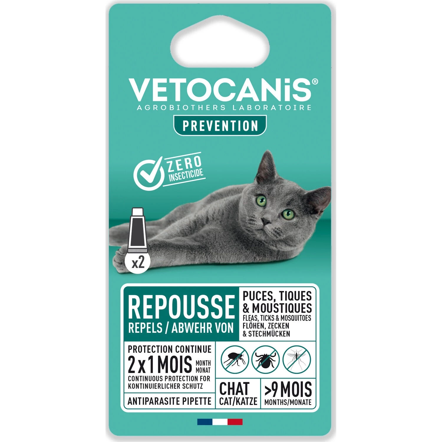 Cat Flea, Tick & Mosquito Repellent - Vetocanis