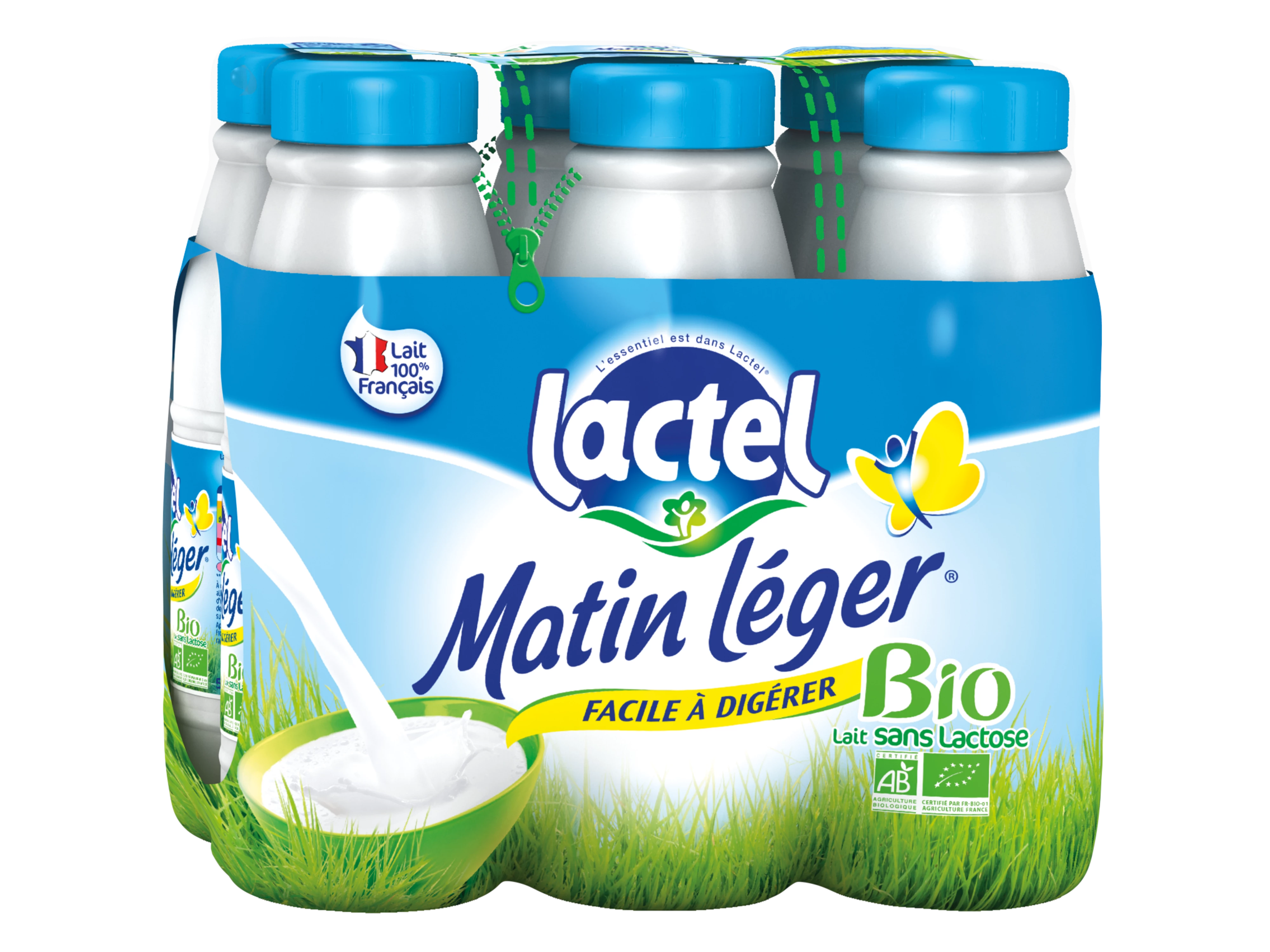 Lait Bio sans lactose 1,2% M.G 6x50cl - LACTEL