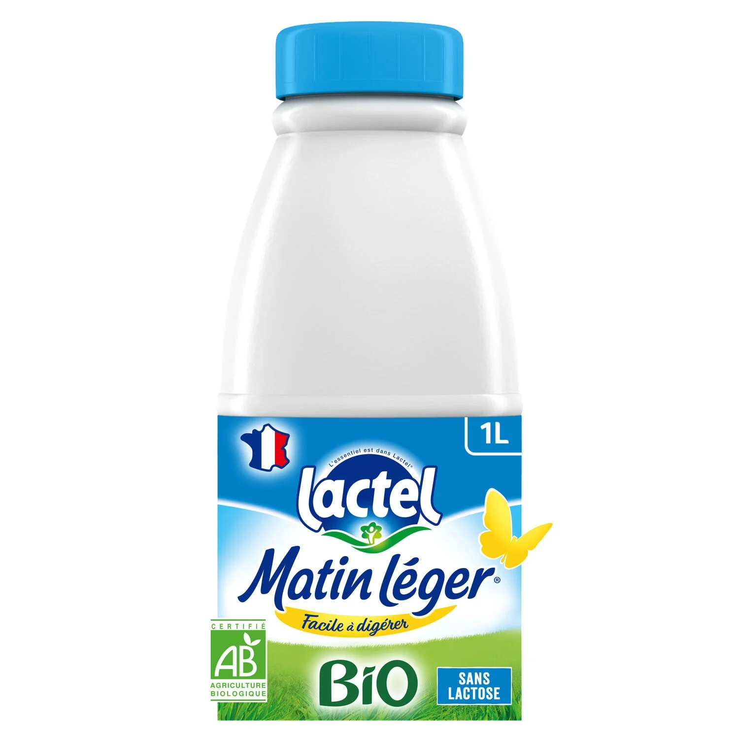 Lait Bio Sans Lactose Uht 1,2% Mg Matin Léger 1l - Lactel