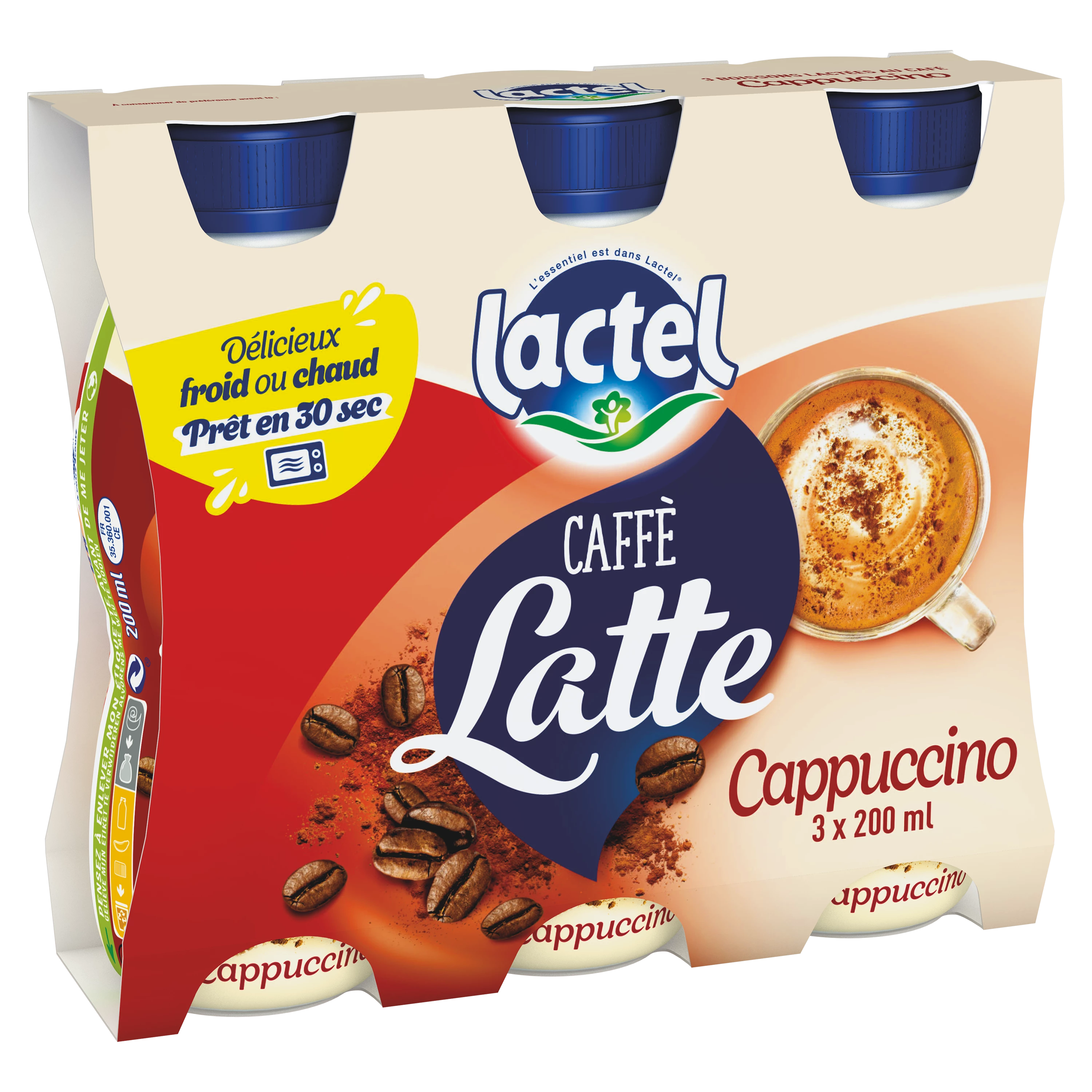 Lactel Café Latte Cappuccino 3x200