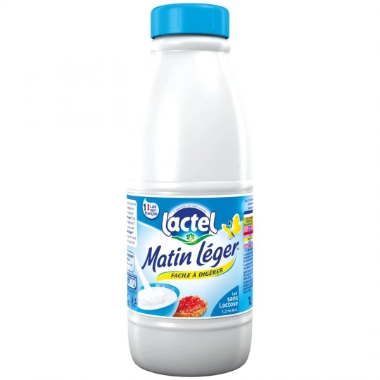 UHT 無乳糖ミルク 1.2% Mg ライトモーニング 1l - ラクテル