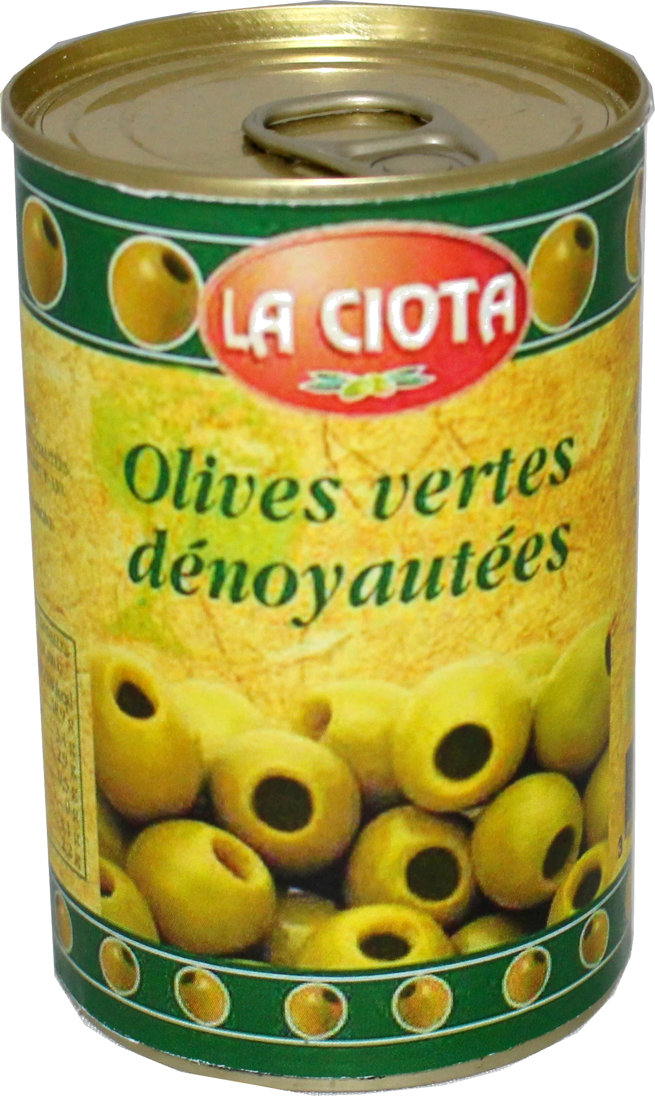 Olives Vertes denoyautées, 120g - LA CIOTA