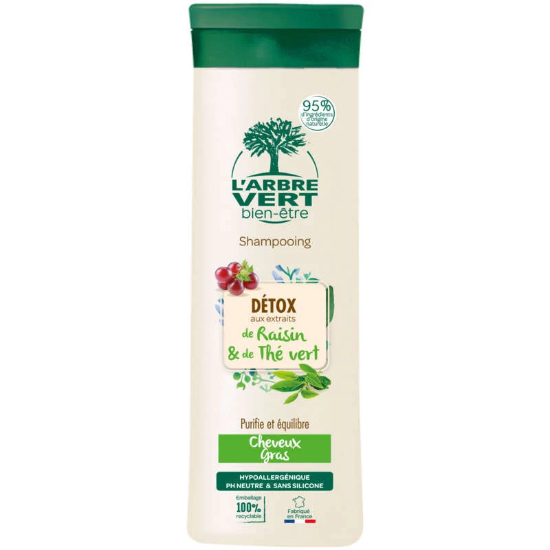 Shampoo detox para cabelos oleosos 250ml - L'ARBRE VERT