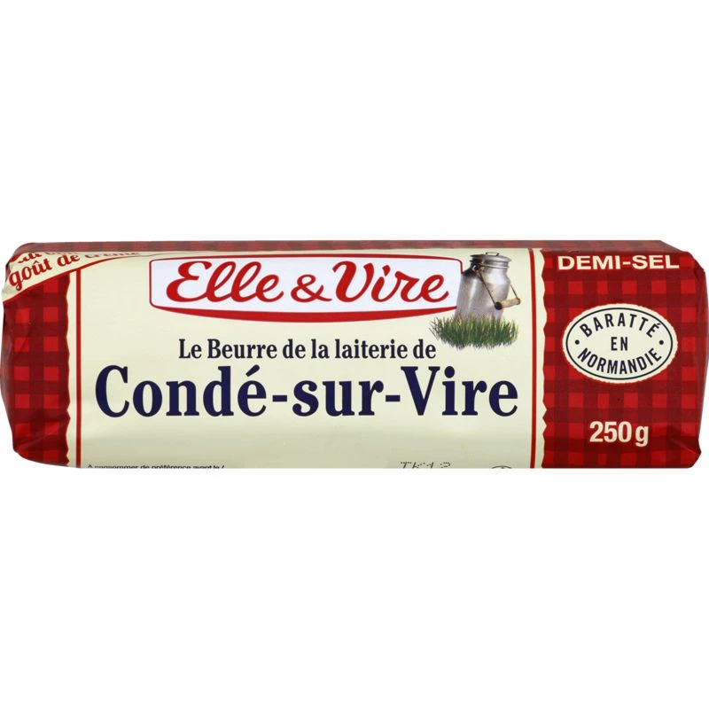Beurre De Tradition Condé Sur Vire Demi-sel 250g - Elle & Vire