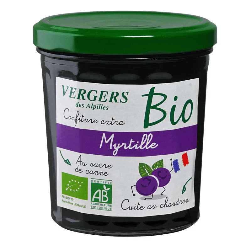 Extra organic blueberry jam 370g - VERGERS DES ALPILLES