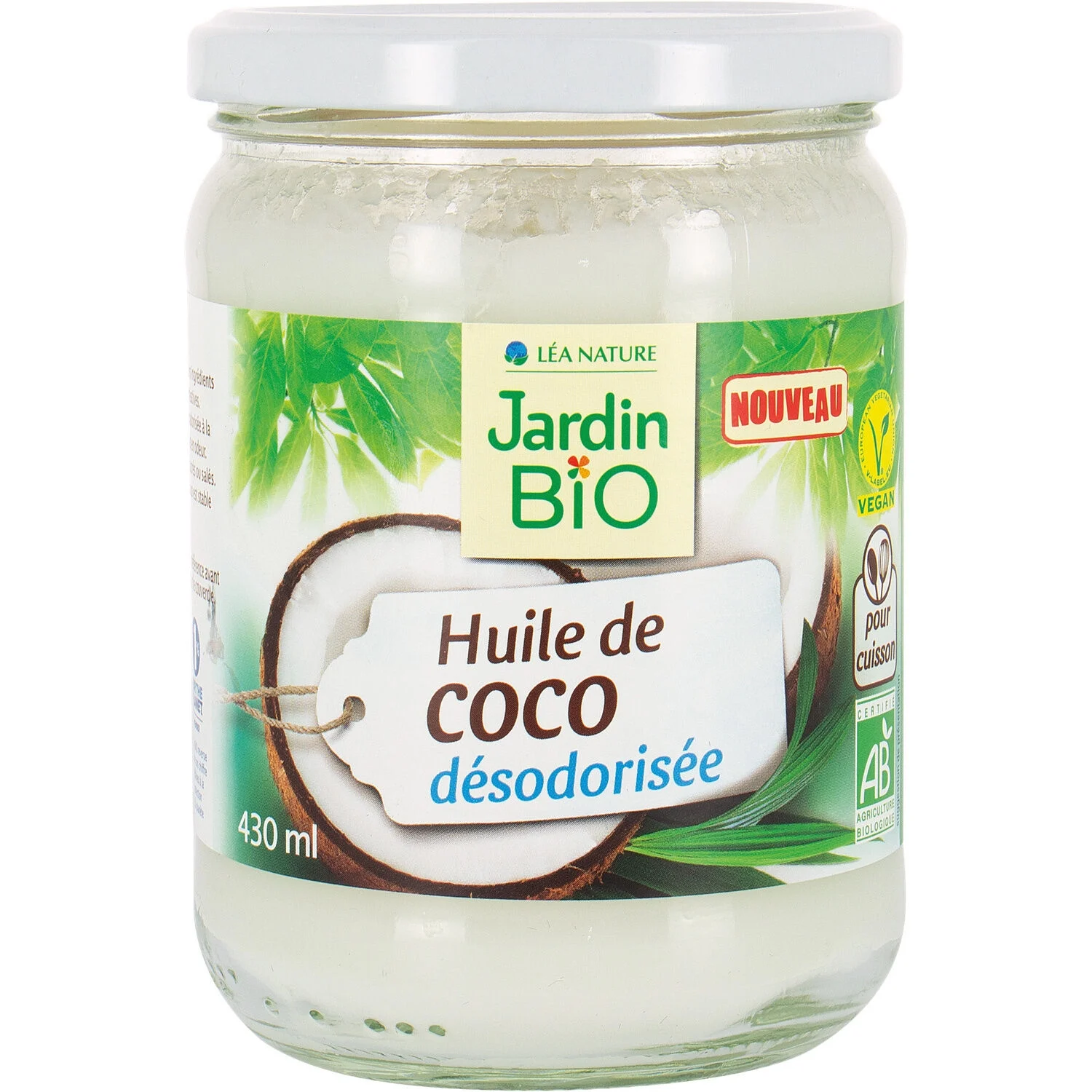 Huile Coco Bio 430ml - Jardin Bio Etic