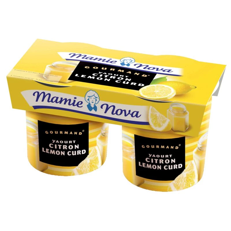 Yogur Gourmet Lemon Curd 2x150 - MAMIE NOVA