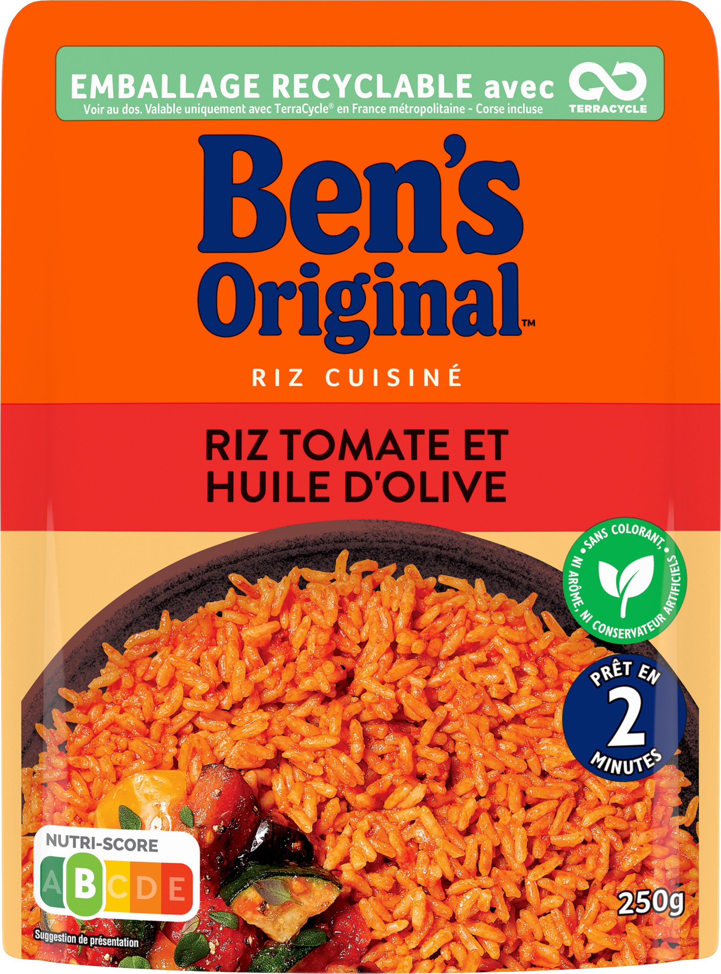 Riz Tomate et Huile d'Olive - Uncle Ben's - 250 g