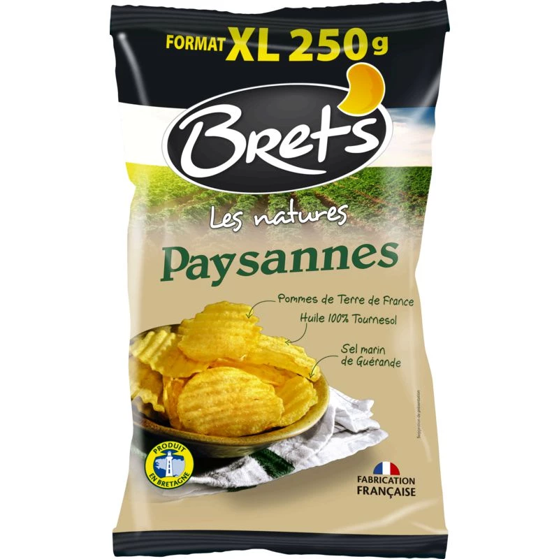 Brets Peasant Chips Salt G.250