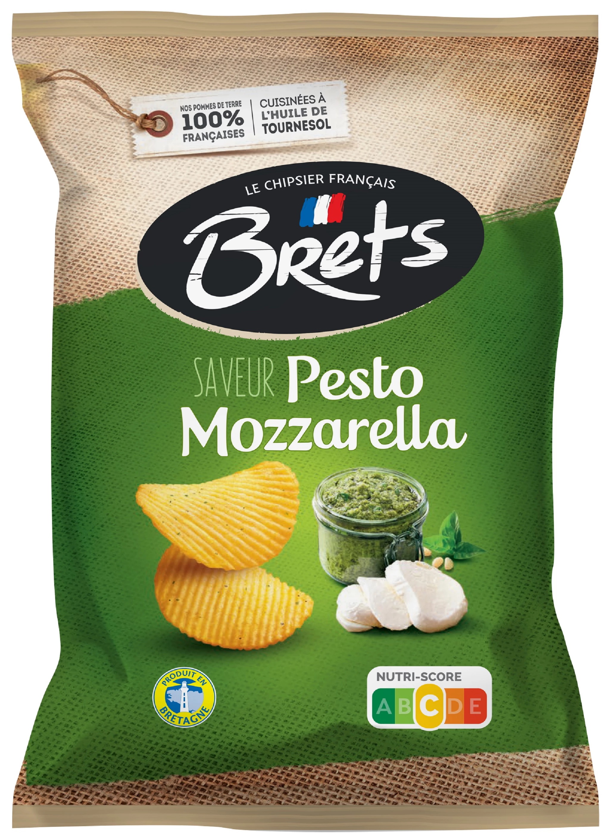 Bánh Pesto Mozza Chips Bret's, 125g - BRET'S