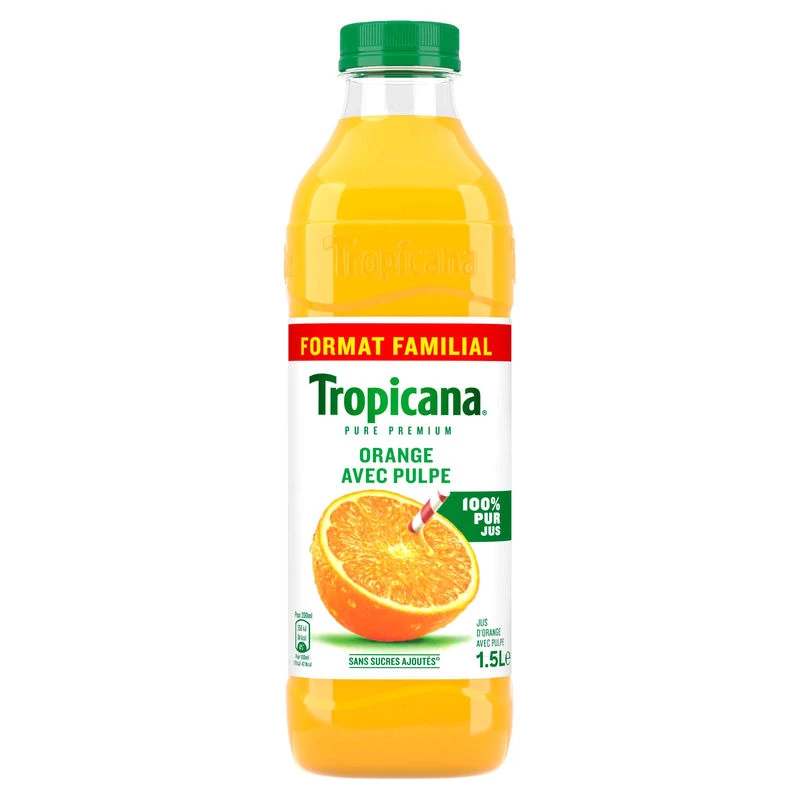 Orange juice with pulp 1.5L - TROPICANA