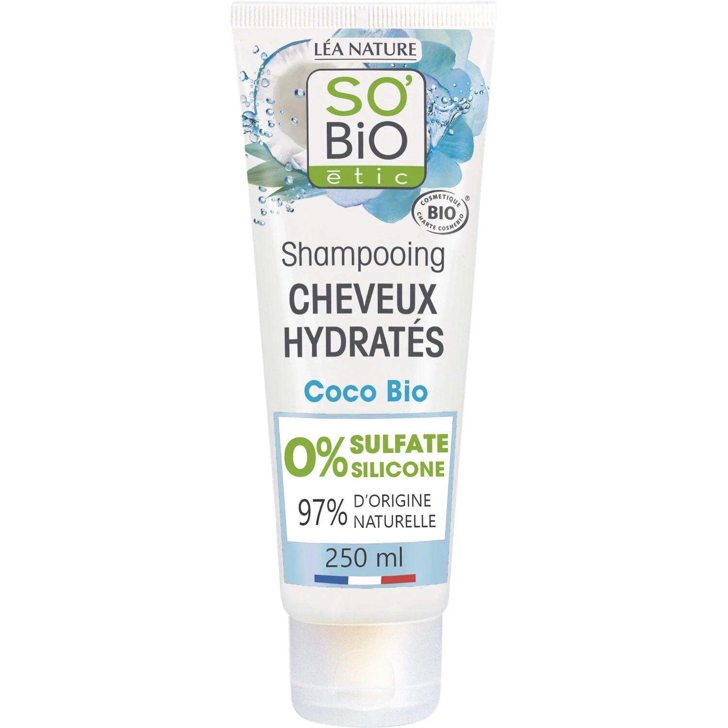 Shampoing Hydratant À L'huile De Coco Sans Sulfates 250ml - So'bio Etic