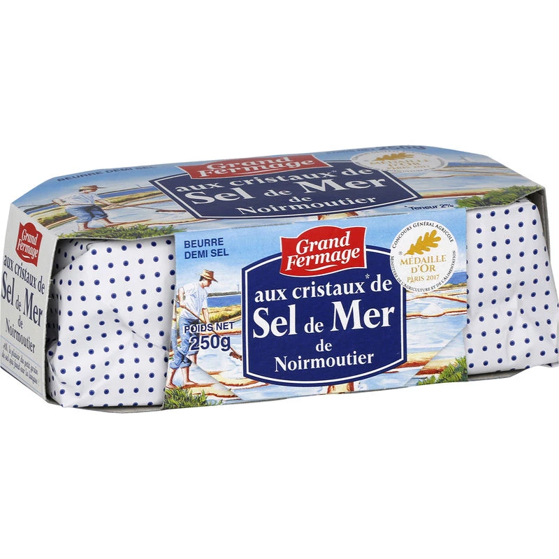 Beurre demi-sel de Noirmoutier 250g - GRAND FERMAGE