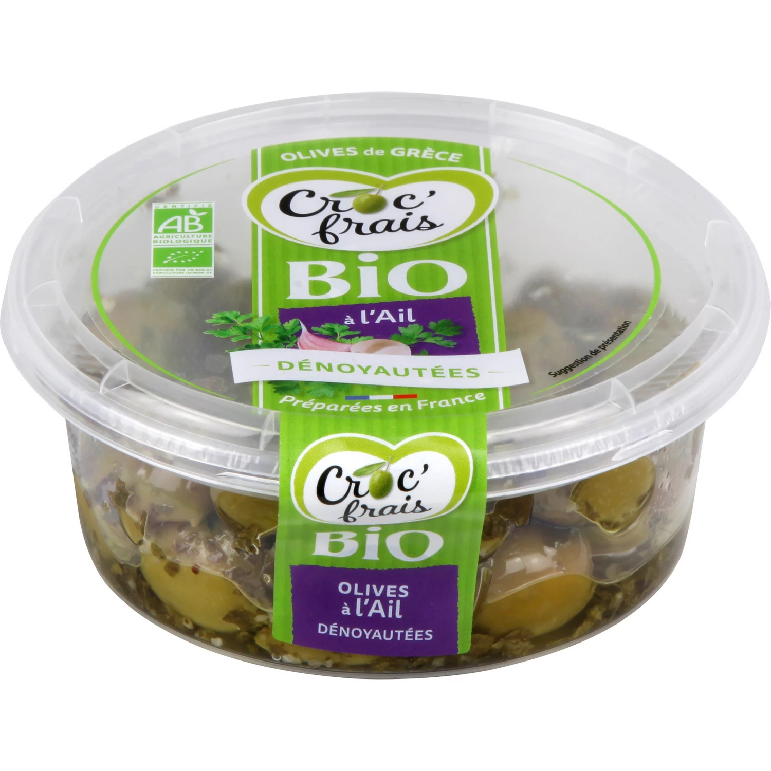 Green Olives Den Organic Garlic 120