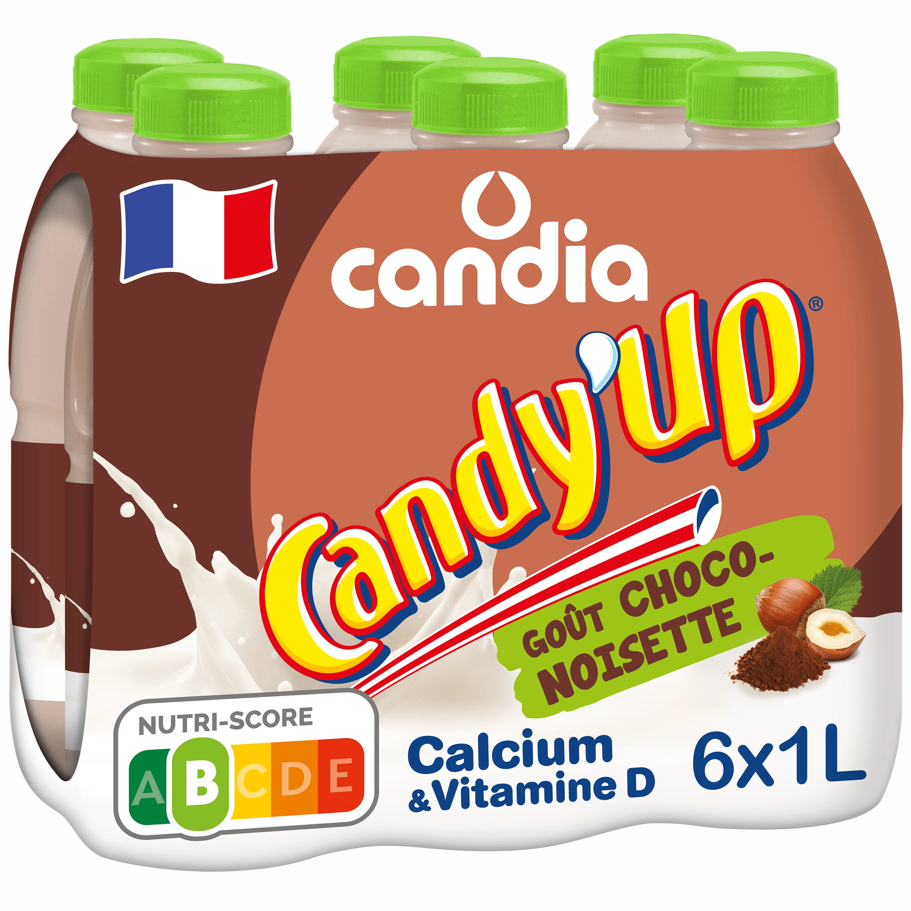 Bouteille lait chocolat Candy'Up - 1L - Candia - Sodiaal Professionnel
