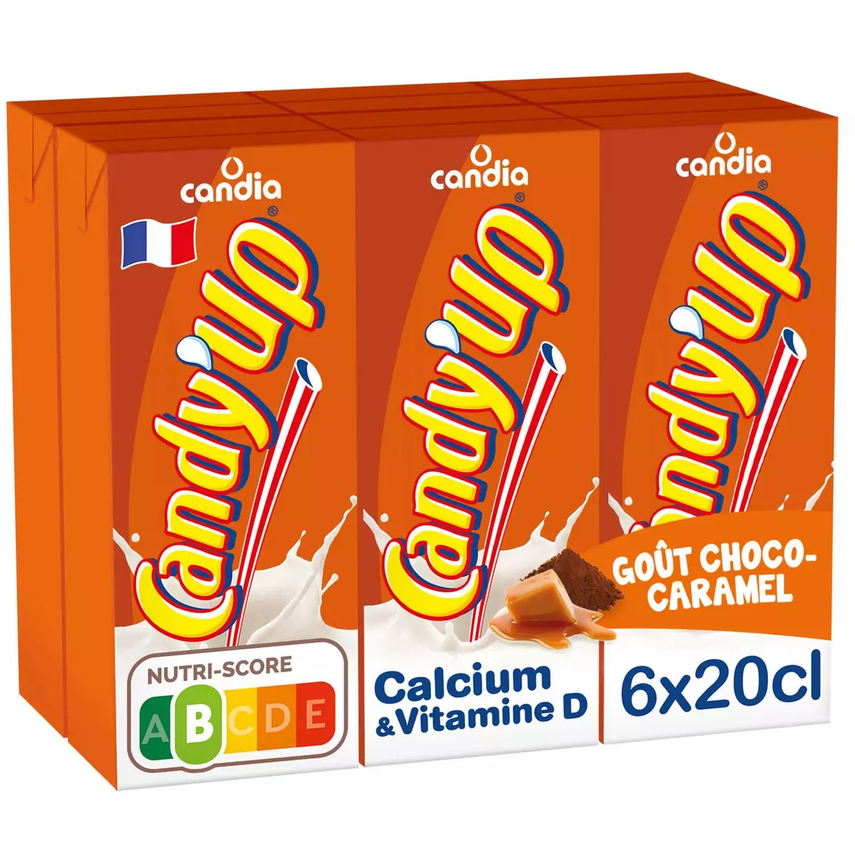 Boisson Lactée Choco Caramel Candy'up 6x20cl -candia