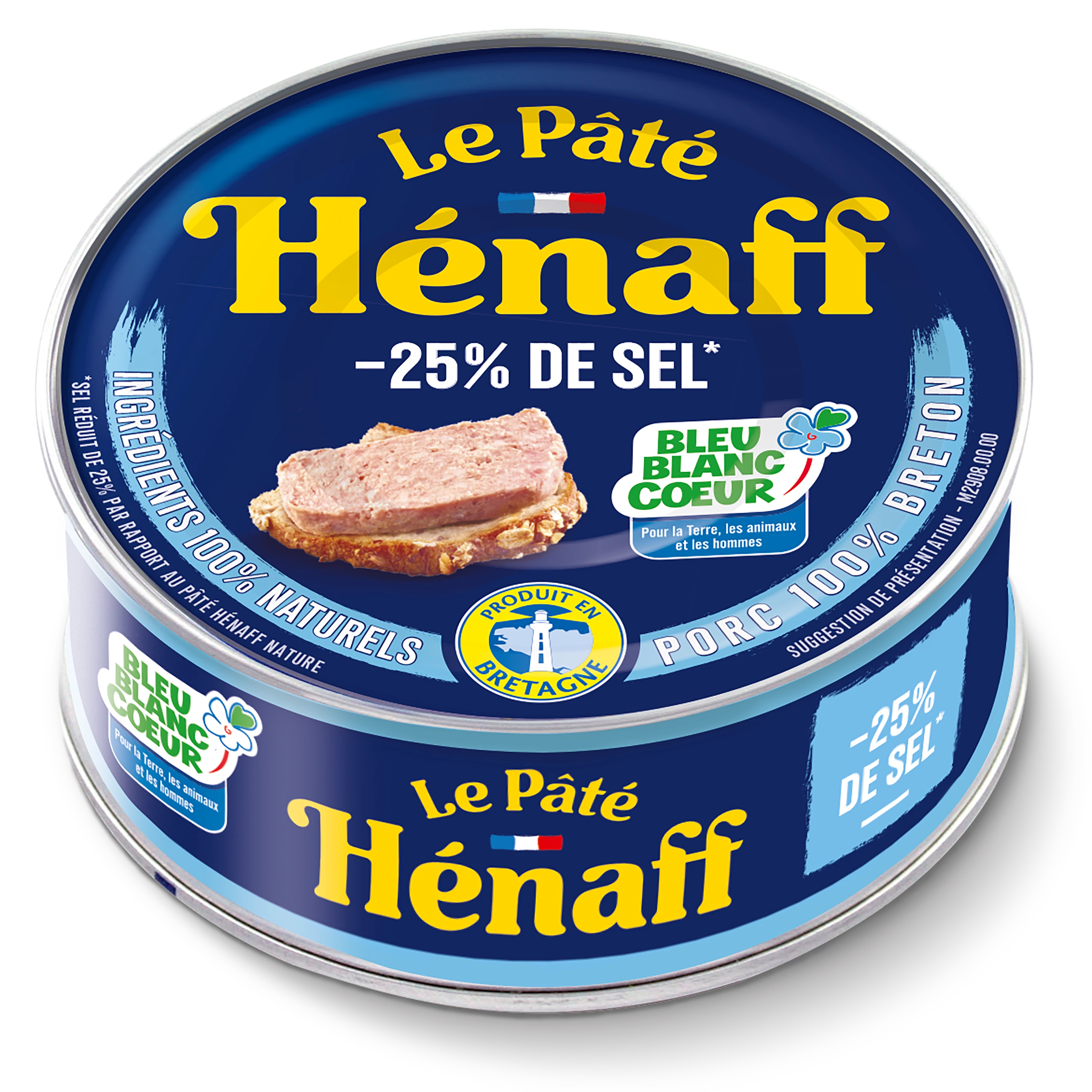 Pure Pork Paste Reduced in Salt, 76g - HENAFF