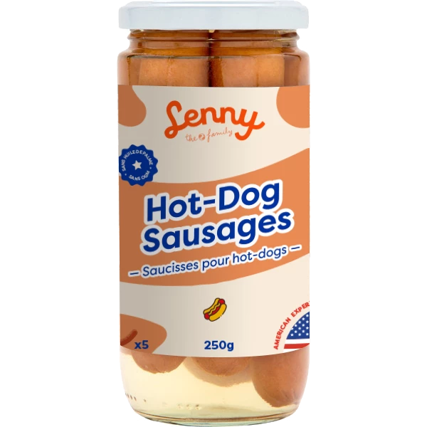 5 Saucissen Hotdog, 250g - LENNY