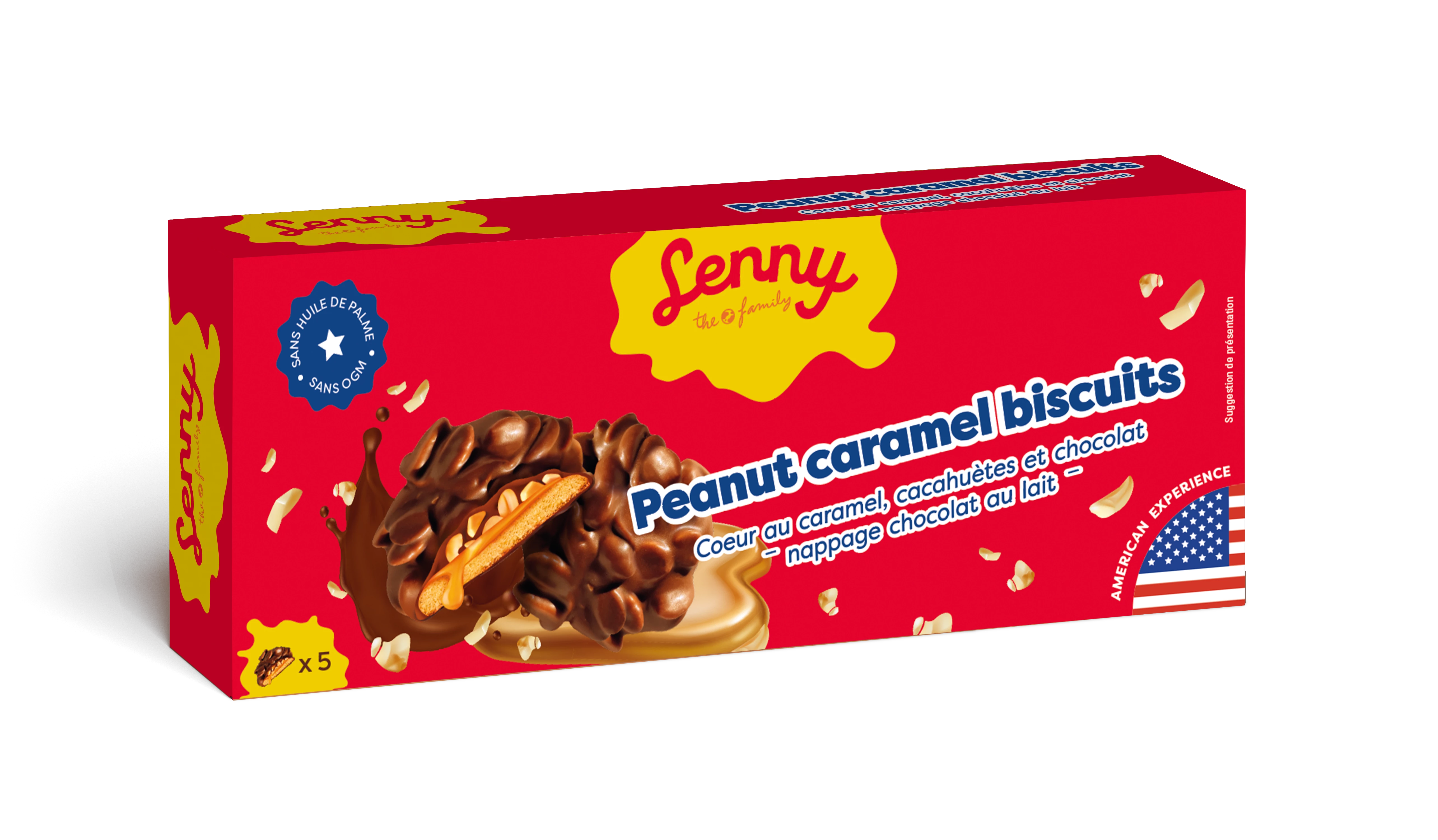 Peanut Caramel Biscuits, 110g x18 - LENNY
