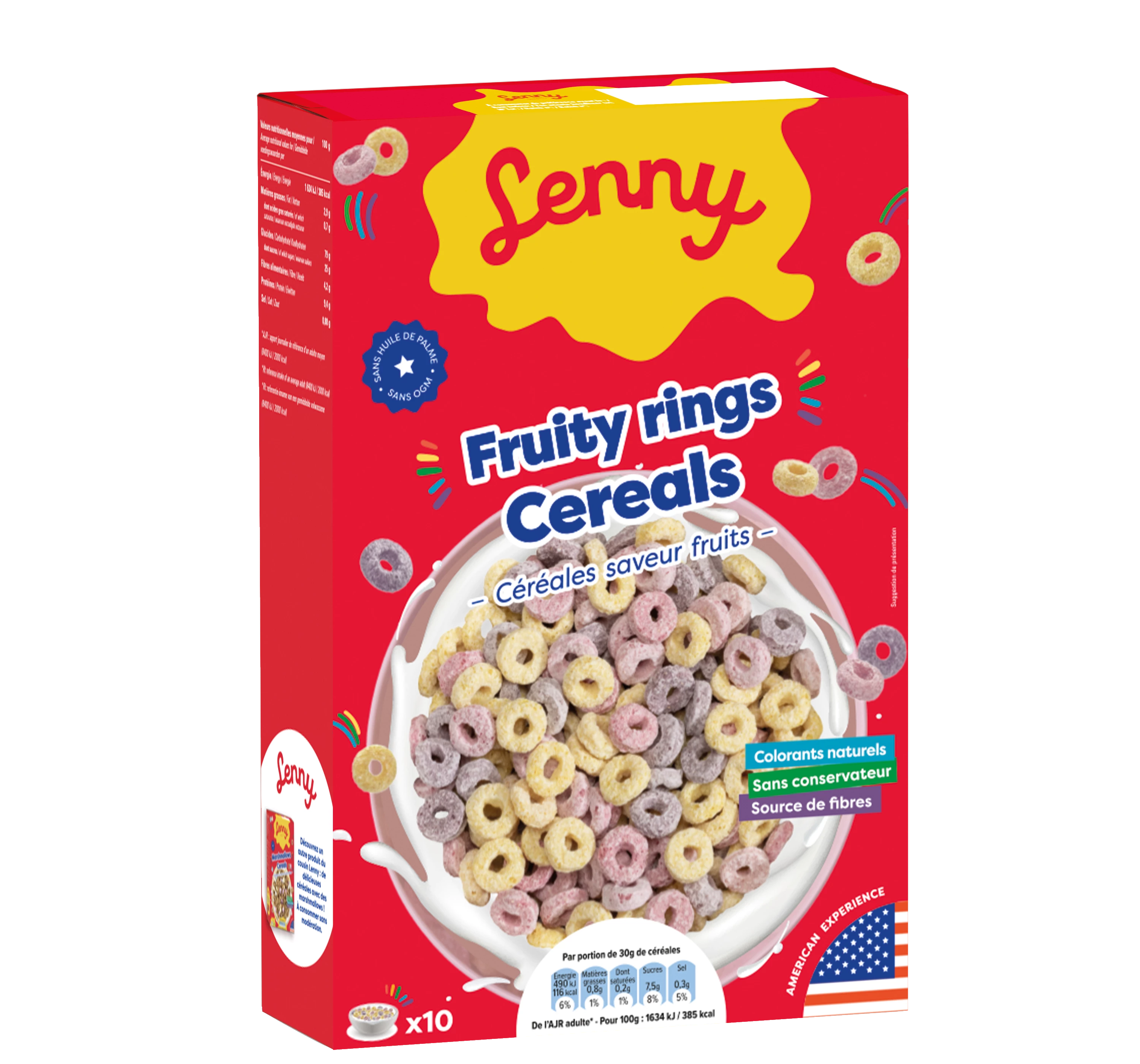 Cereales Anillos Frutales, 12x300 g- LENNY