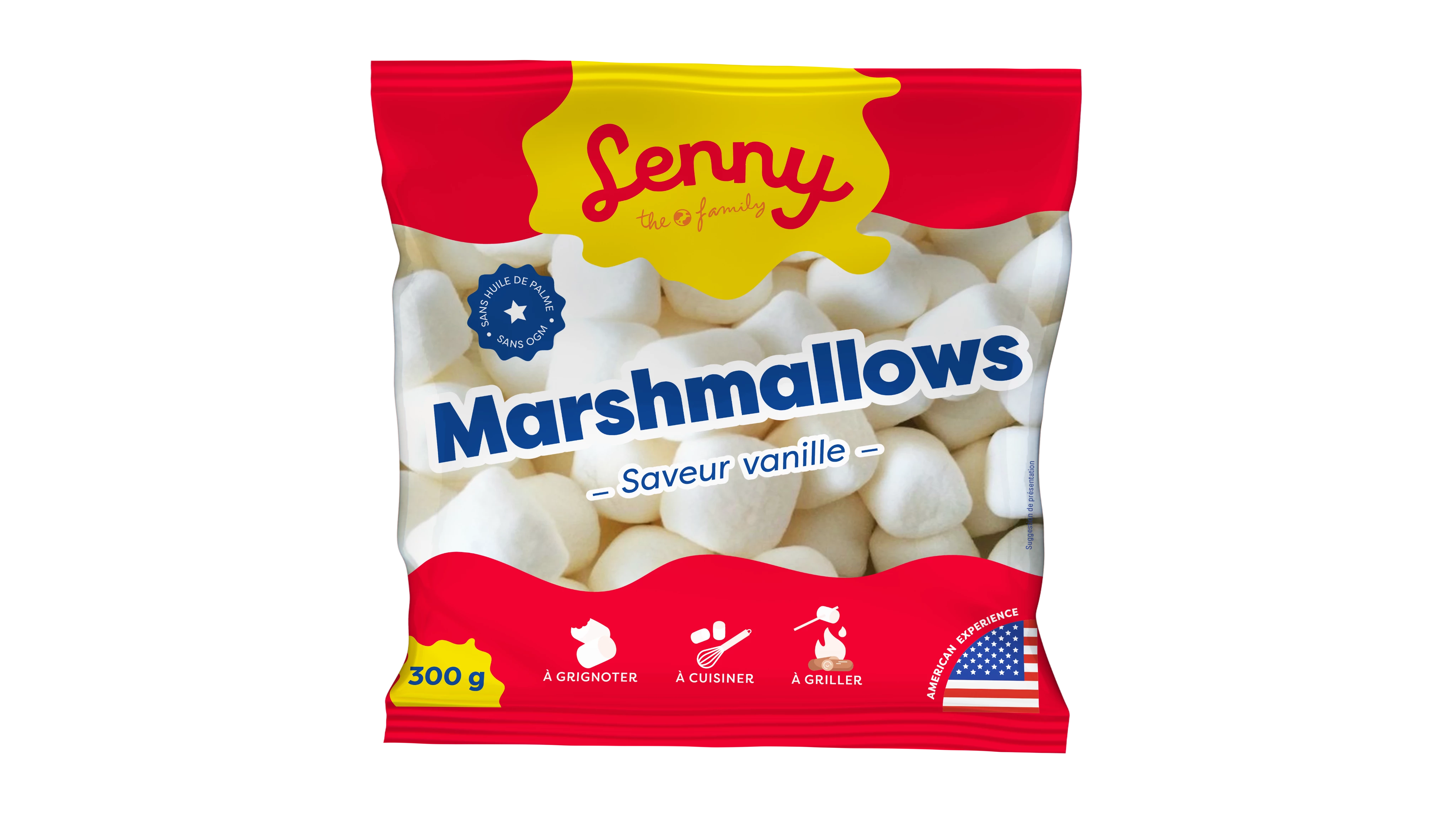Marshmallows de churrasco, 300g x12 - LENNY