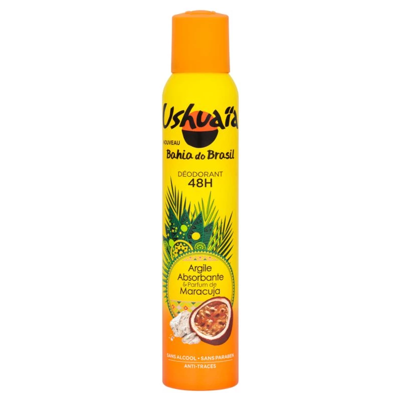 Déodorant femme Bahia do Brasil argile absorbante & parfum de maracuja 200ml - USHUAIA