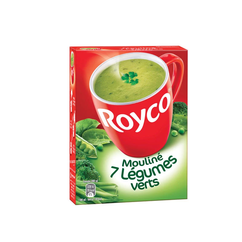 Soupe mouliné 7 légumes verts 4 sachets - ROYCO