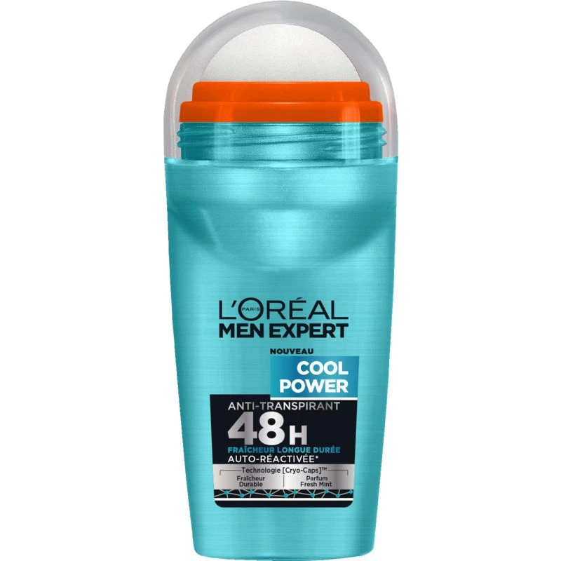 Déodorant roll-on Men Expert Cool Power 50ml - L'OREAL