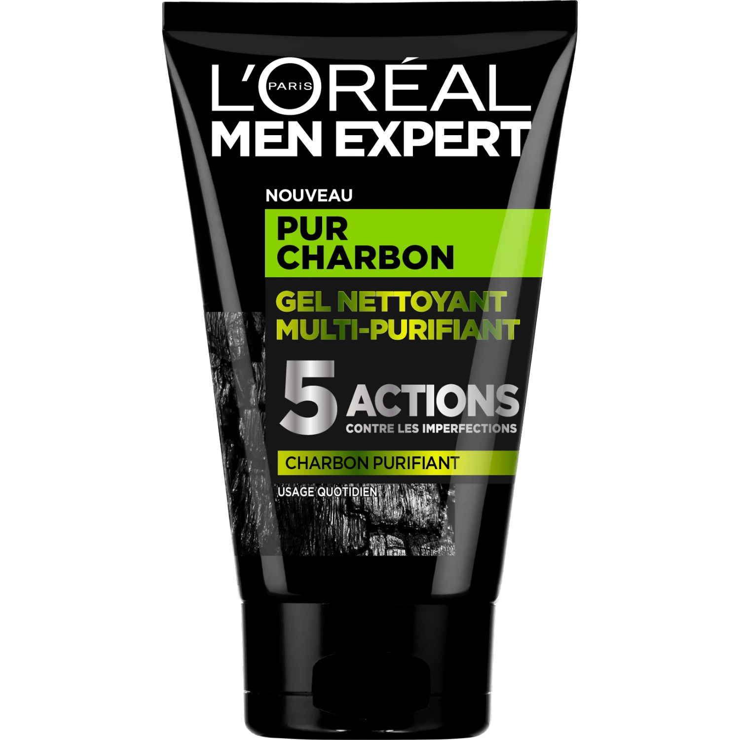 Pure charcoal facial cleansing gel 100ml - L'OREAL MEN EXPERT