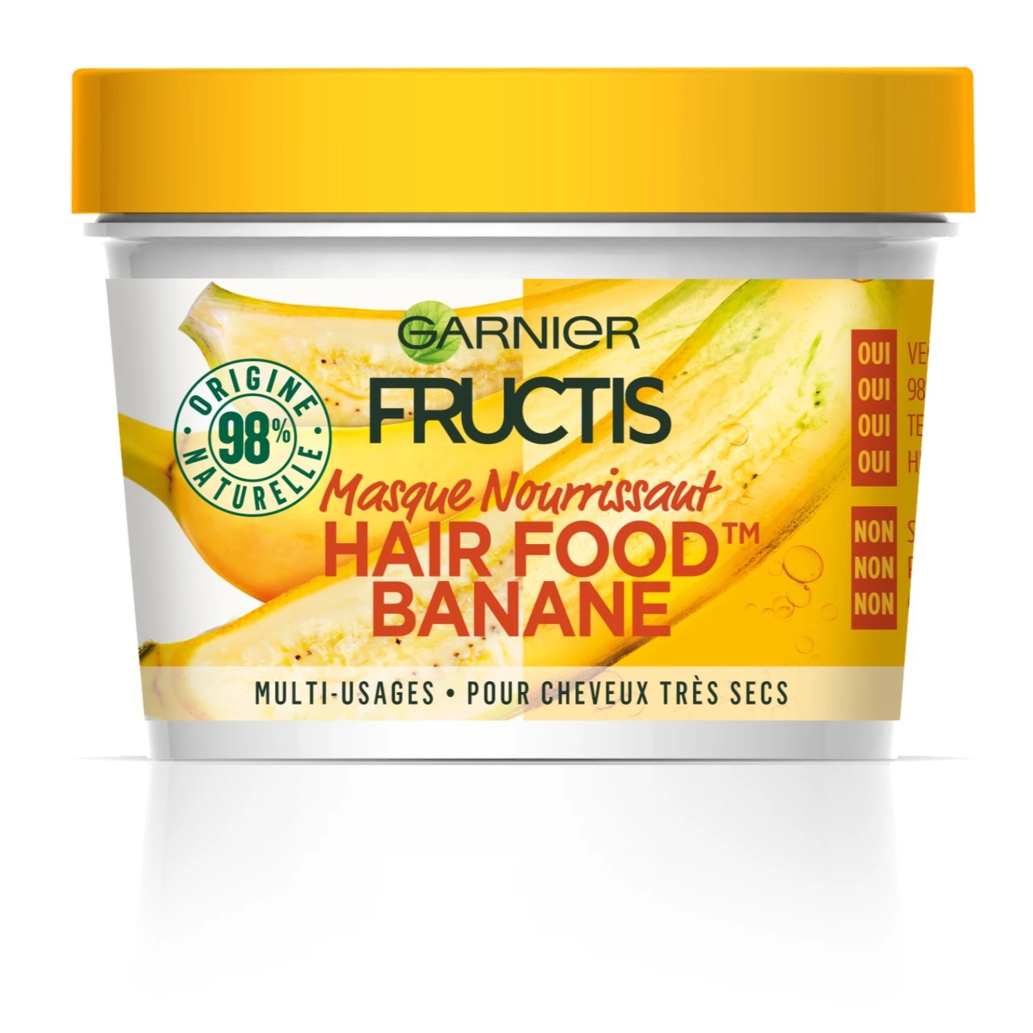 Maschera nutriente alla banana per capelli alimentare 300ML - FRUCTIS